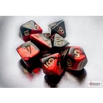Chessex Mini Dice: Gemini Black Red with Gold | 7 Die Polyhedral Set