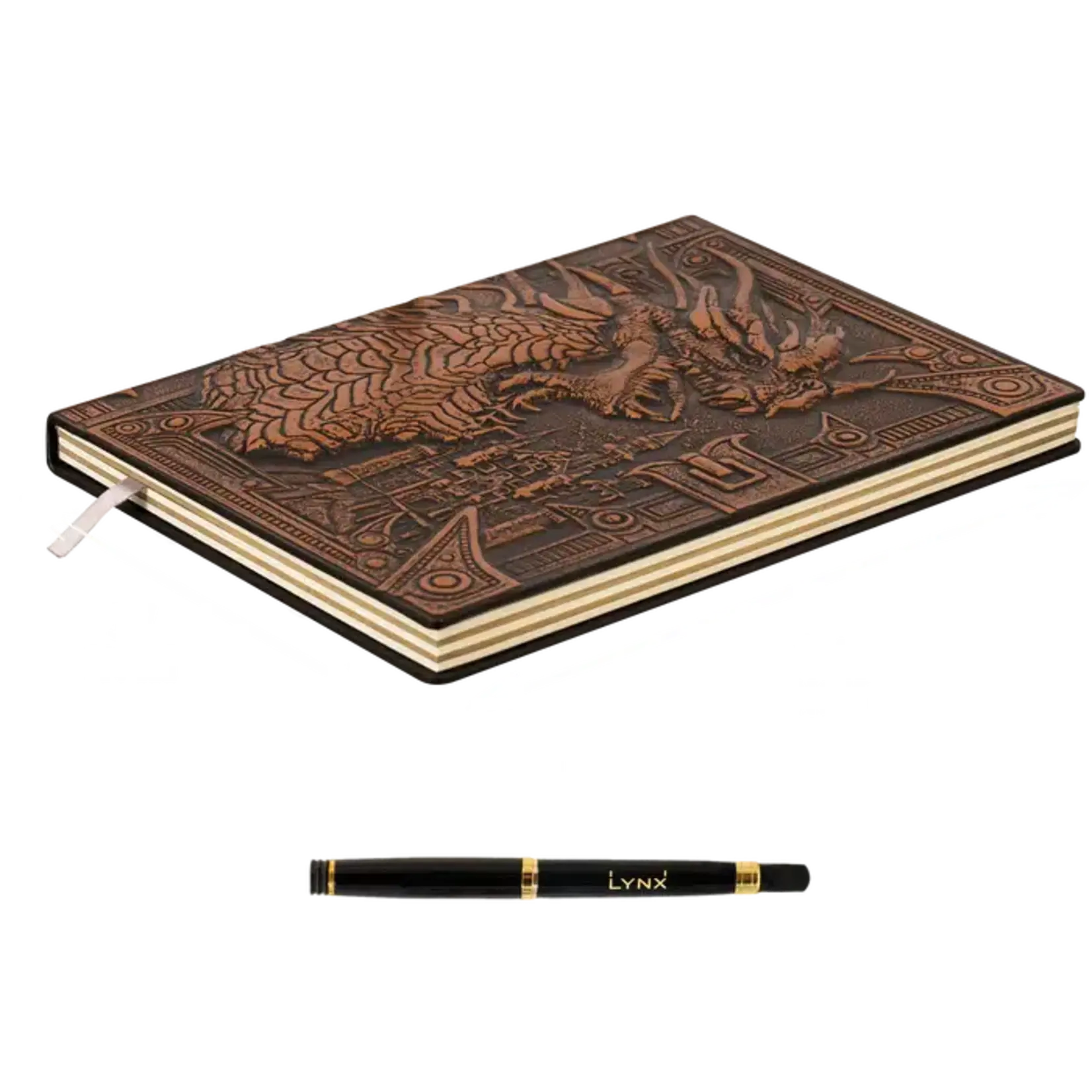 3D Faux-Leather Notebook - Bronze Dragon