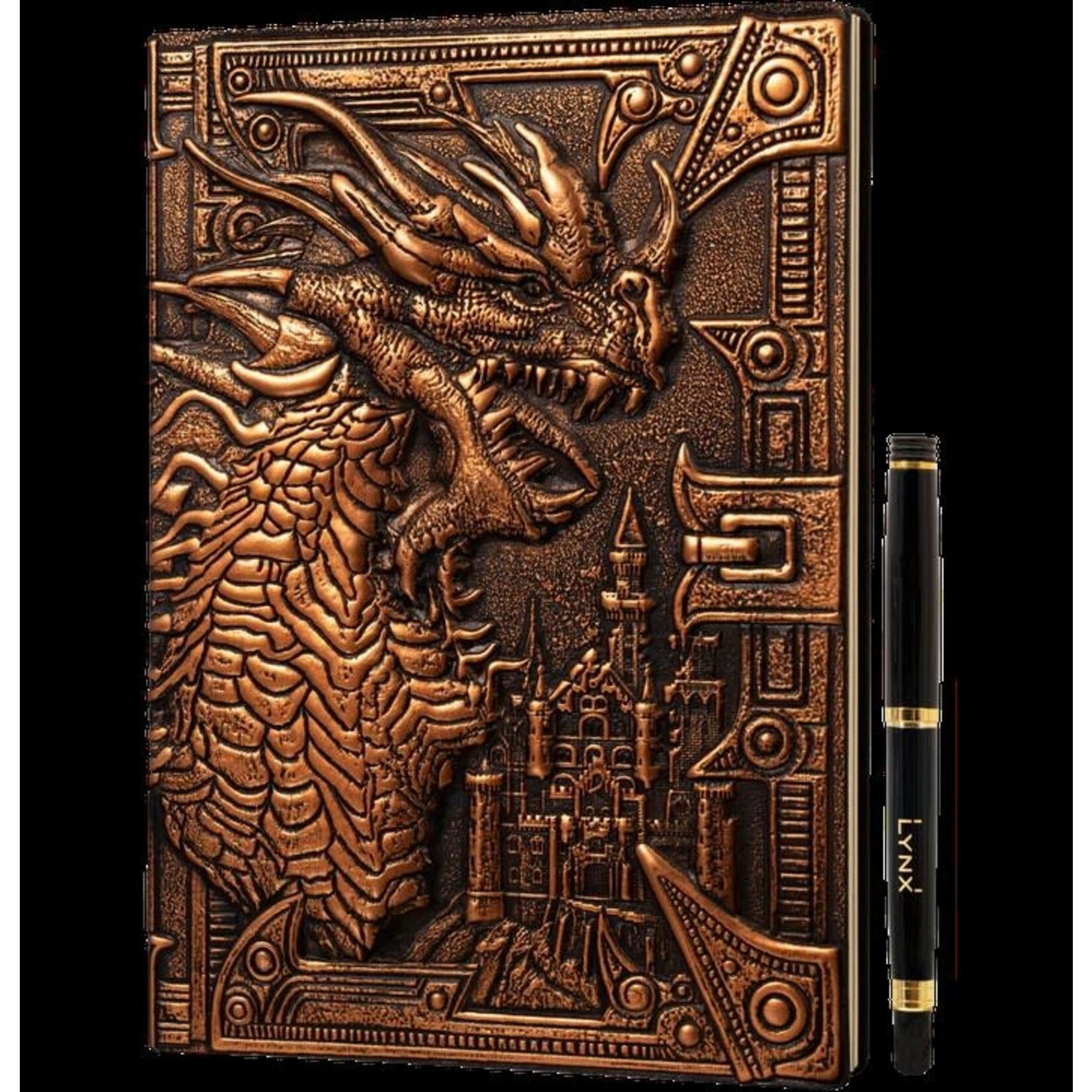 3D Faux-Leather Notebook - Bronze Dragon