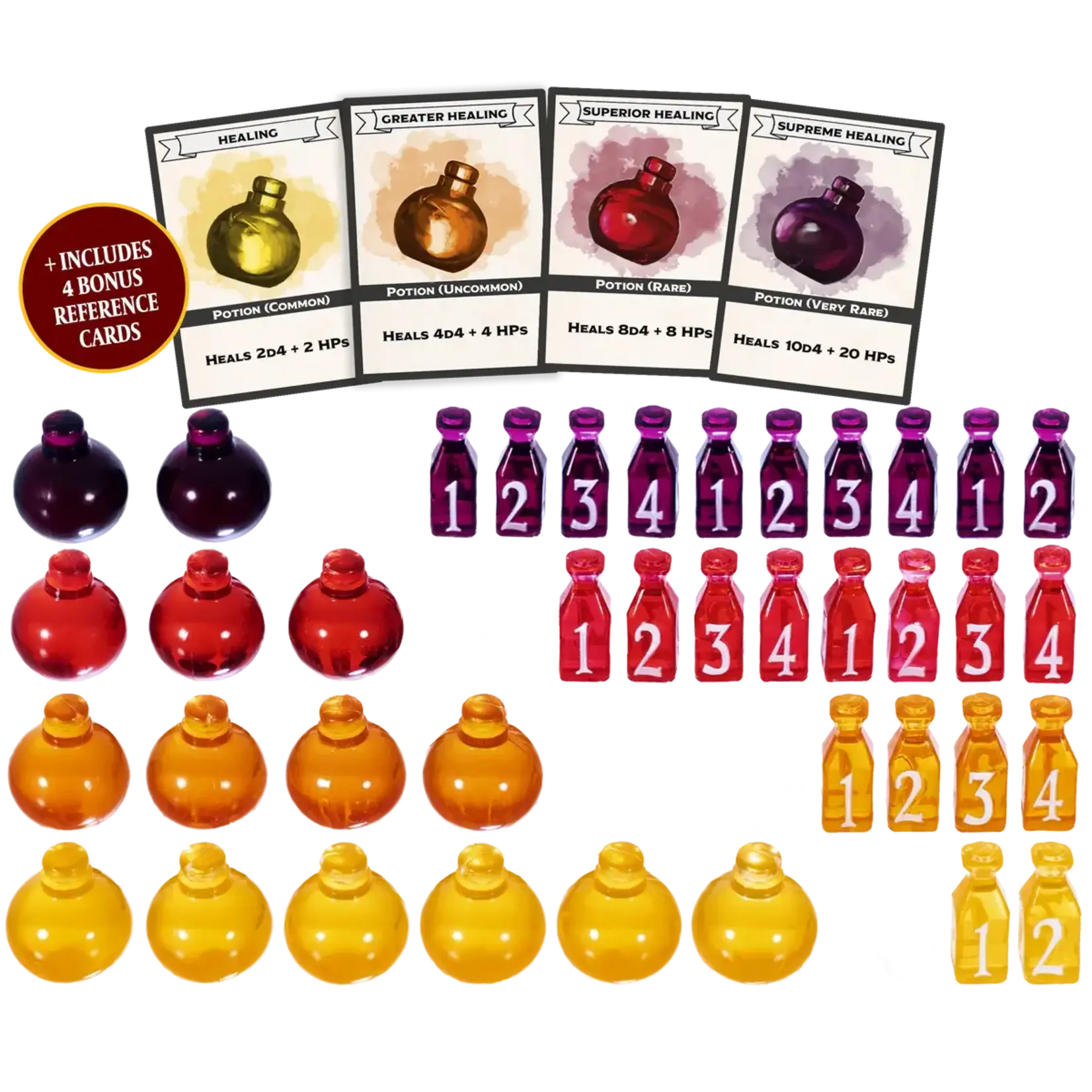Healing Potion Markers & Dice Set
