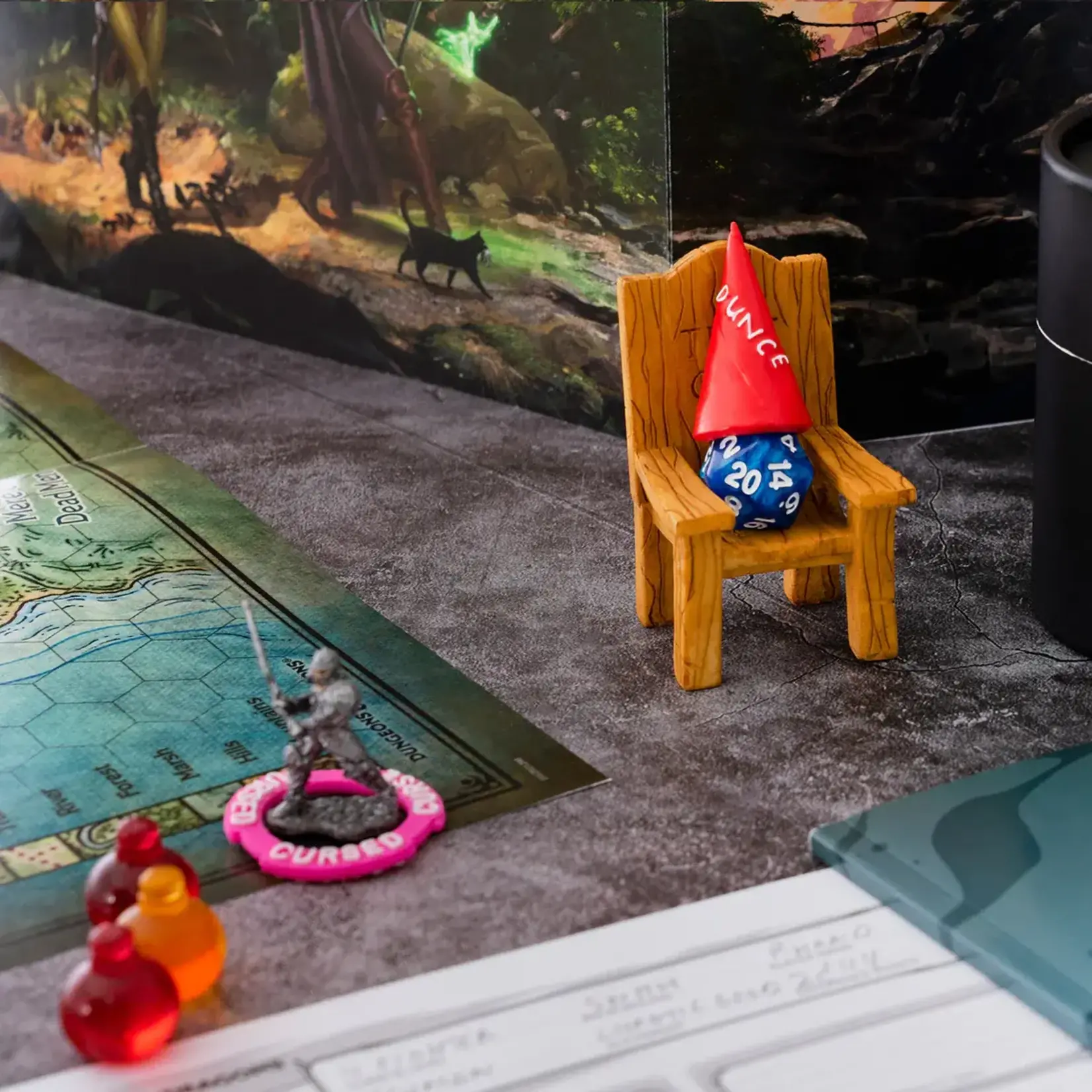 Dice Jail Chair of Shame and Dunce Hat