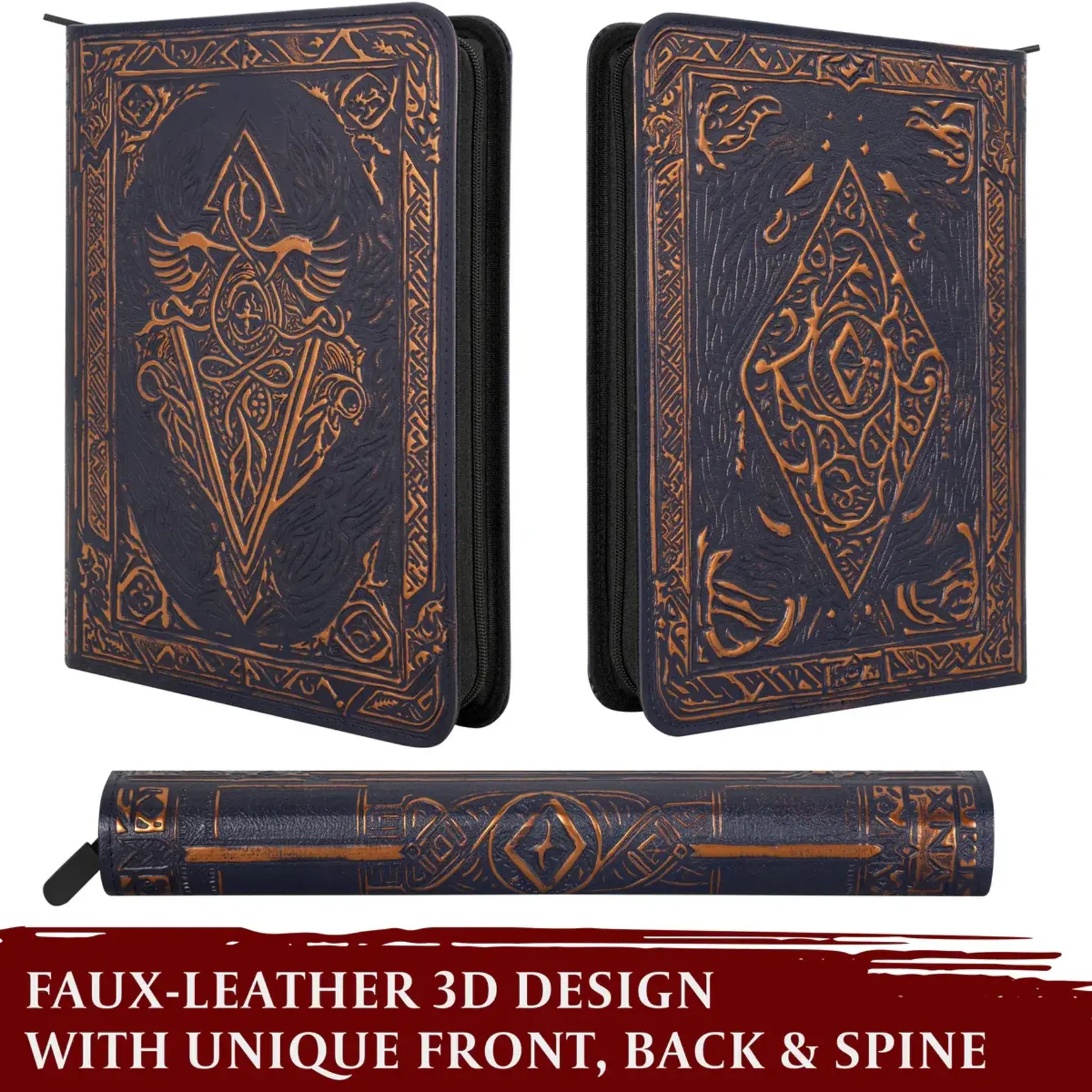 Trading Card Binder Ancient Spell Book - Blue