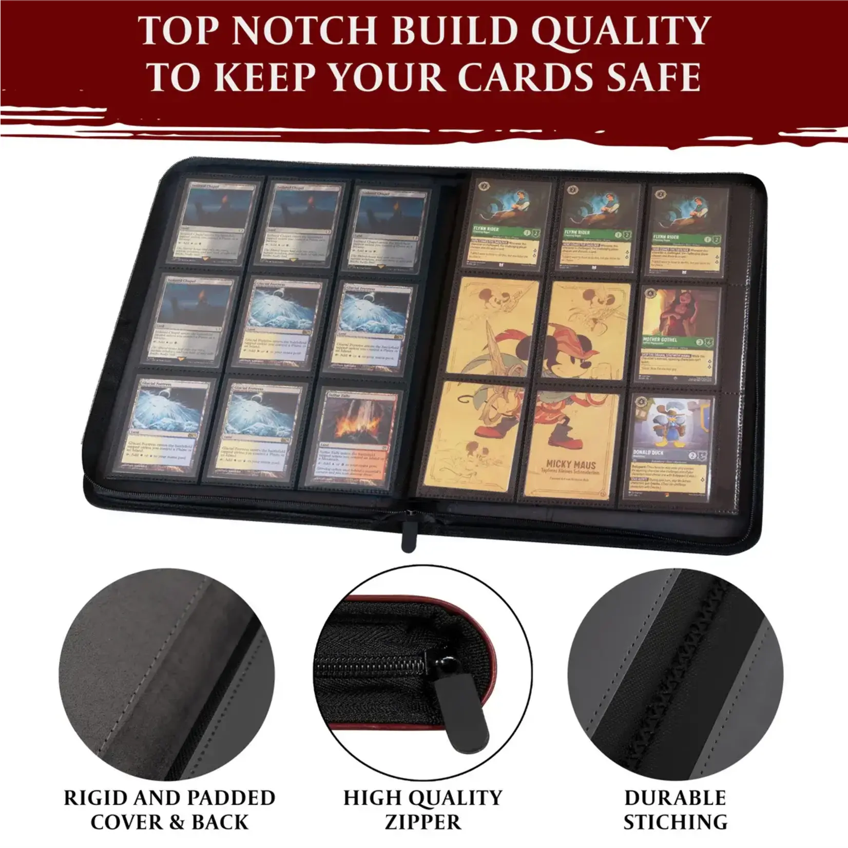 Trading Card Binder Ancient Spell Book - Red