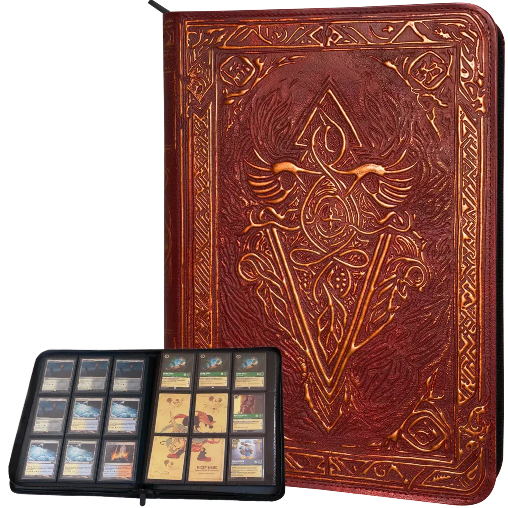 Trading Card Binder Ancient Spell Book - Red