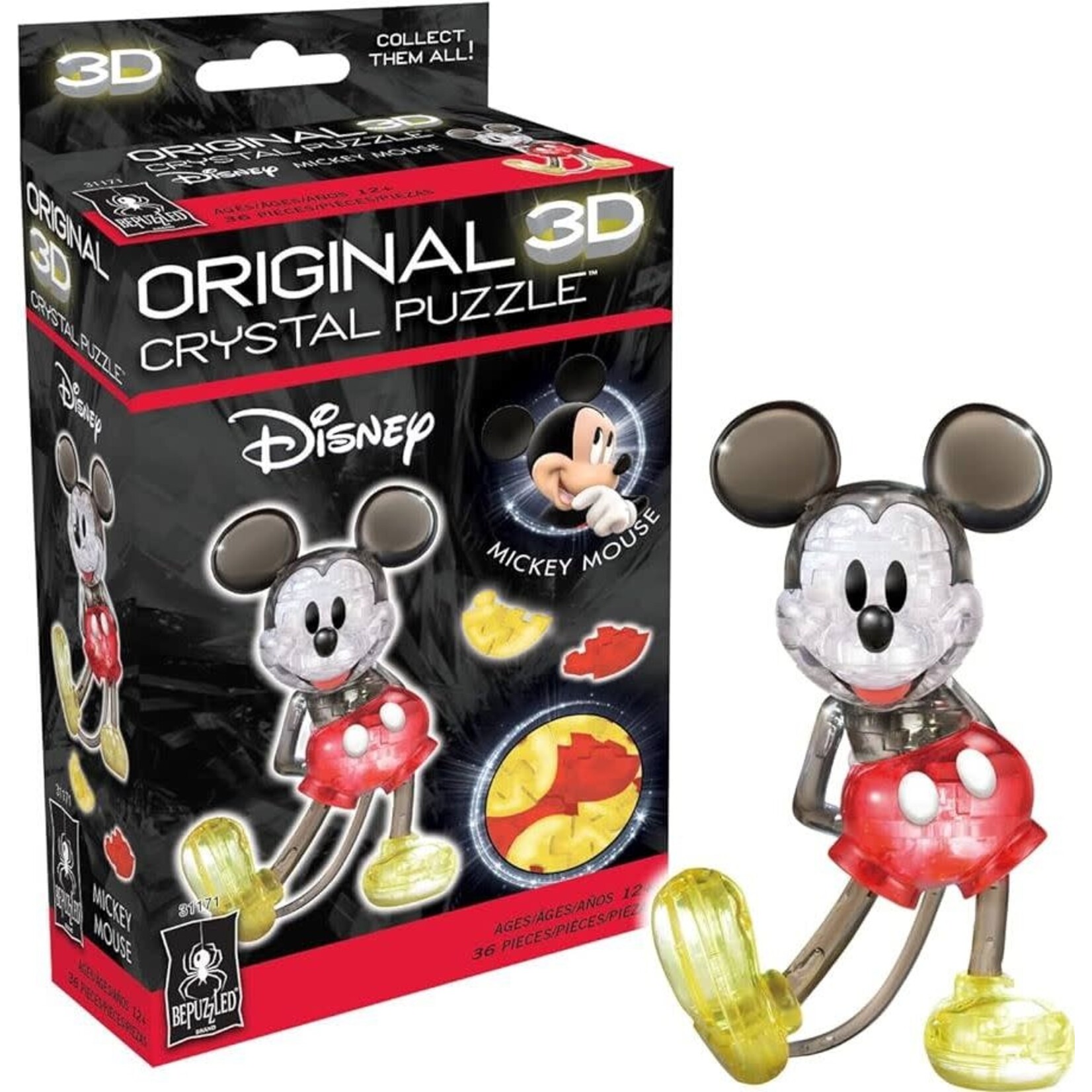 3D Crystal: Mickey Mouse Puzzle (Multi-Color)