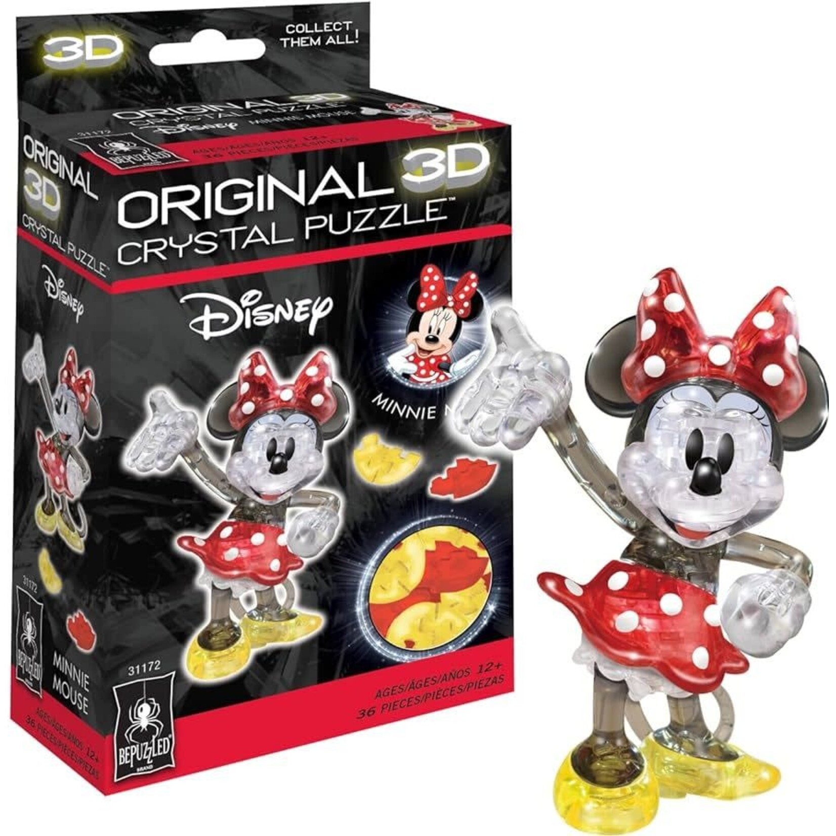 3D Crystal: Minnie Mouse Puzzle (Multi-Color)