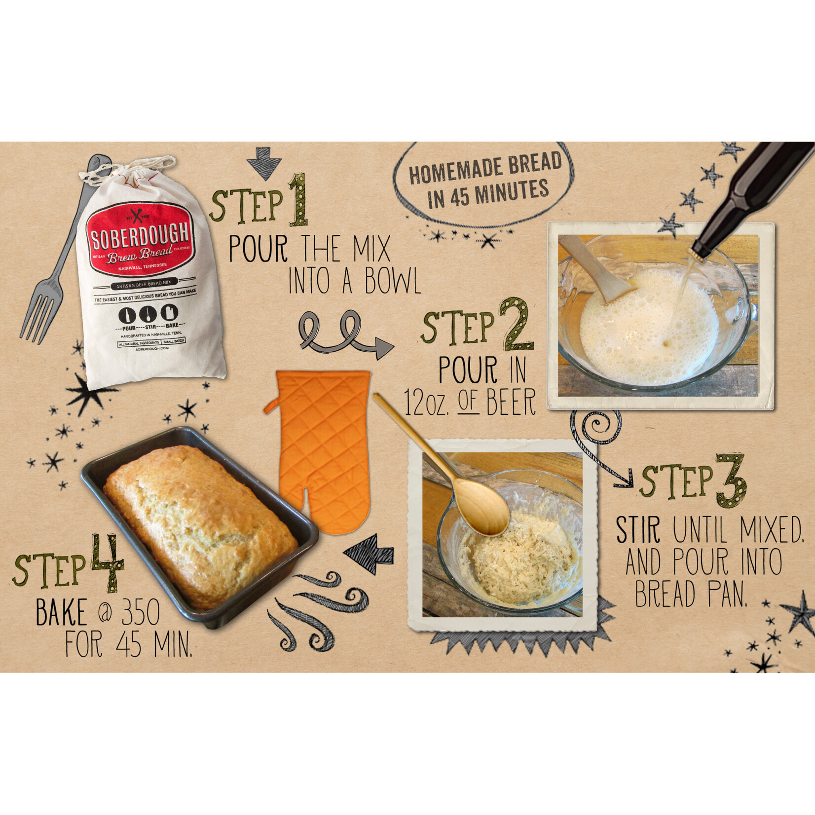 Soberdough Soberdough Bread Mix: Cinnamon Swirl
