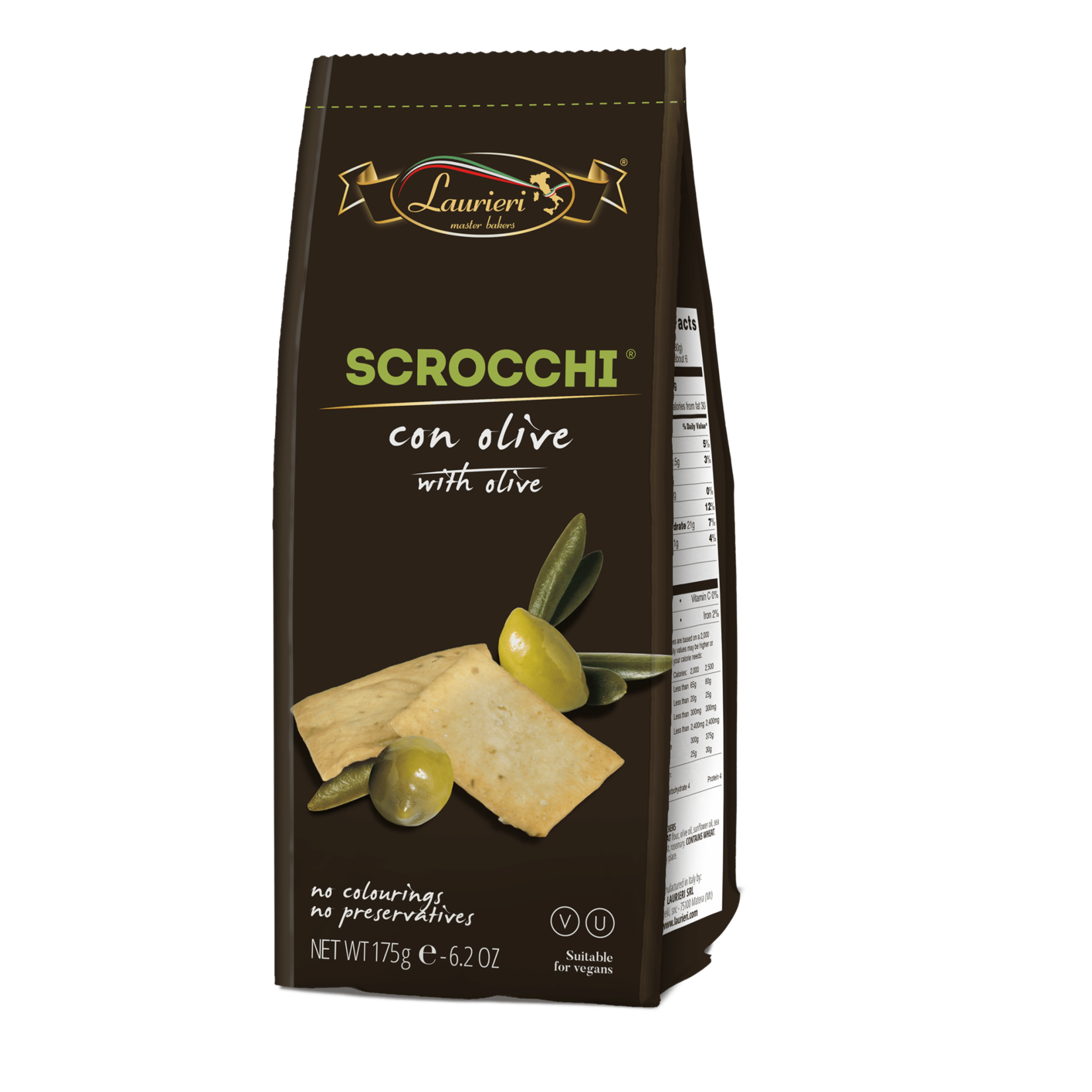 Laurieri: Scrocchi Olive Italian Thin Crackers