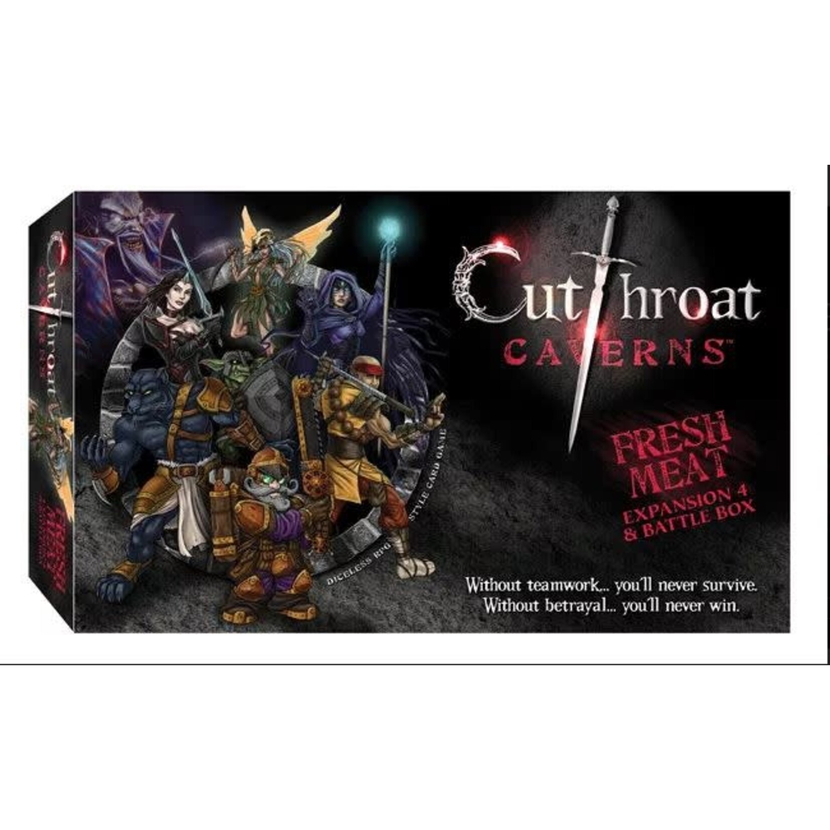 #18667 Cutthroat Caverns Fresh Meat with 4 Expansions: Dragon Cache Used Game