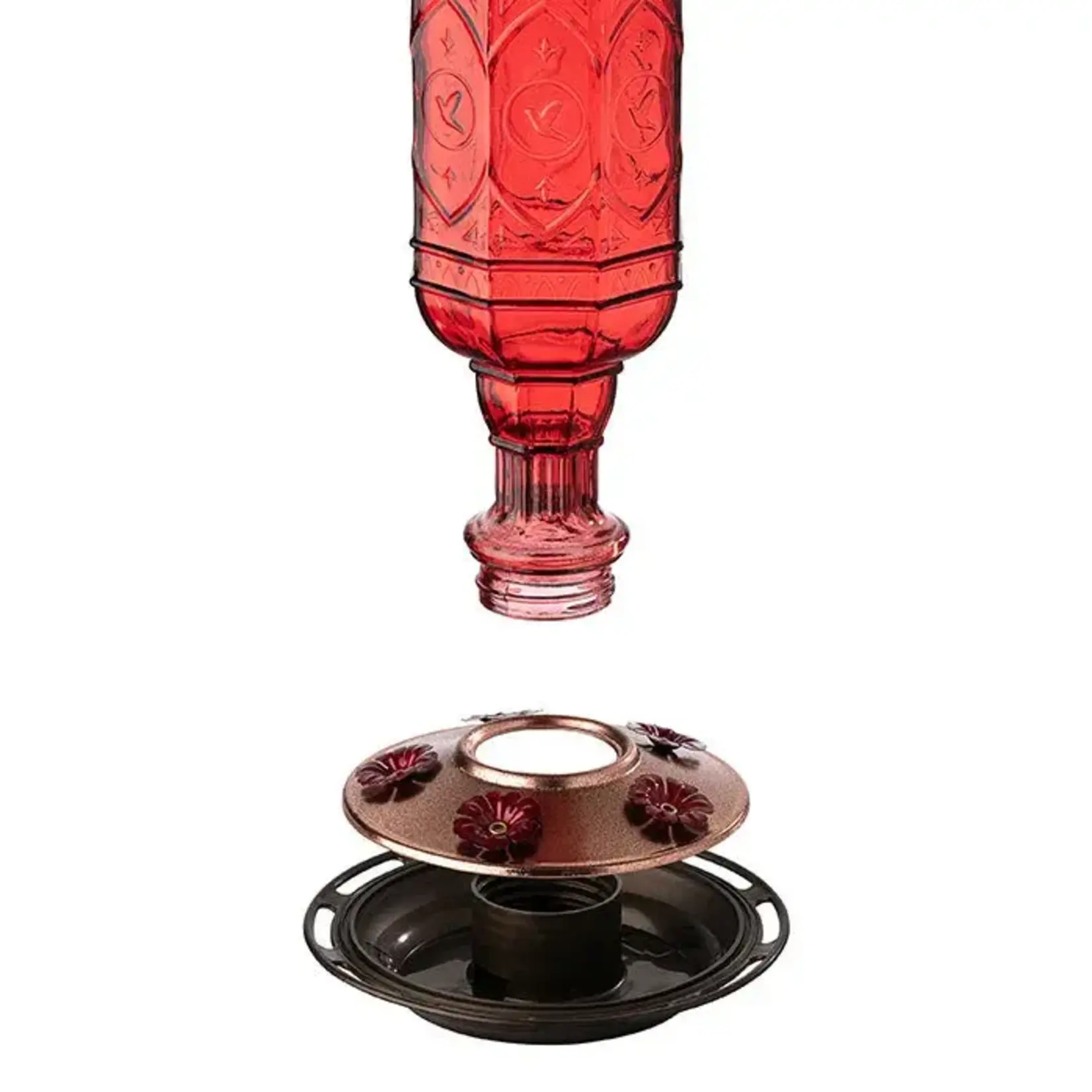 Jewel Red Bottle Hummingbird Feeder 20oz
