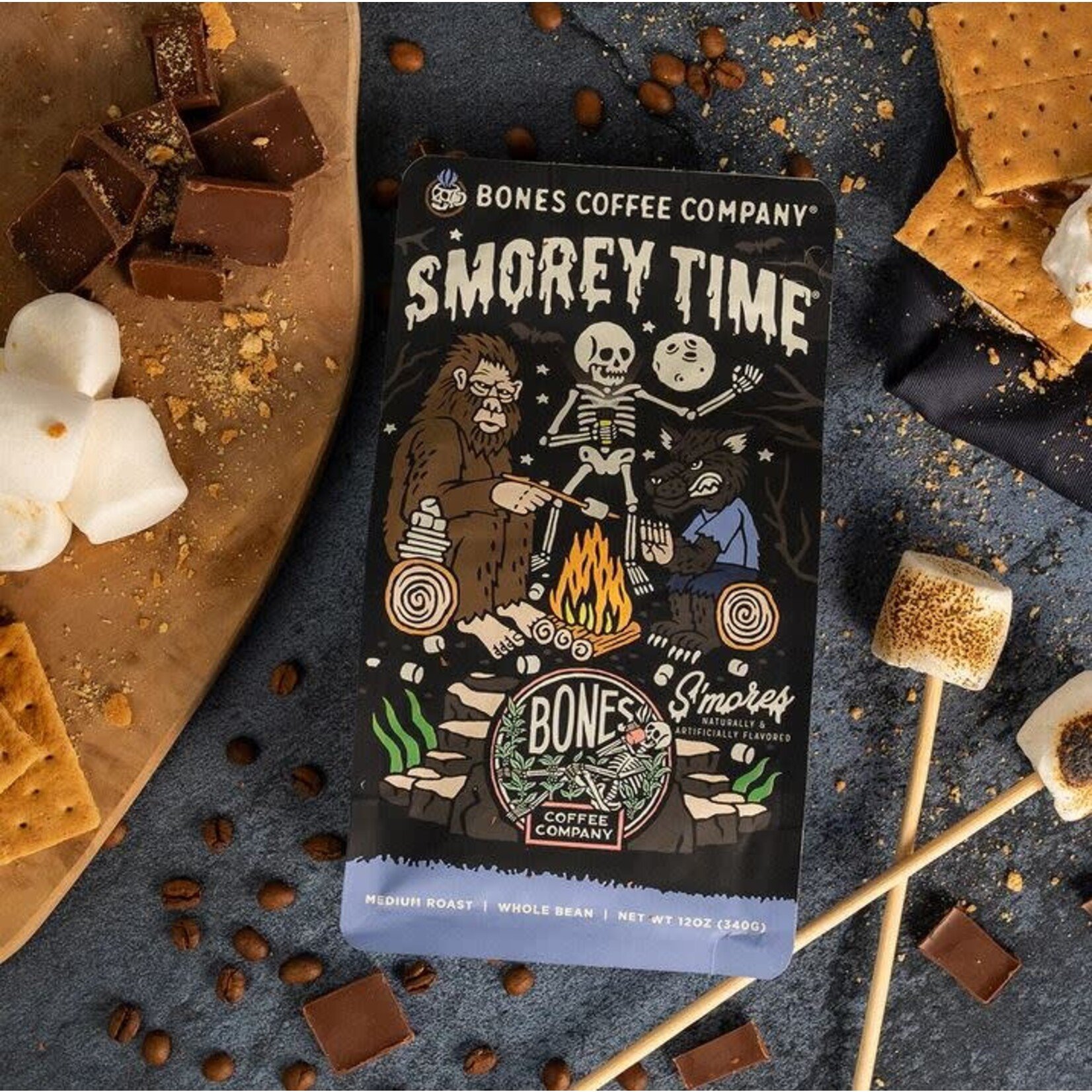 Bones Coffee Bones Coffee: S'morey Time 12 oz Ground Coffee