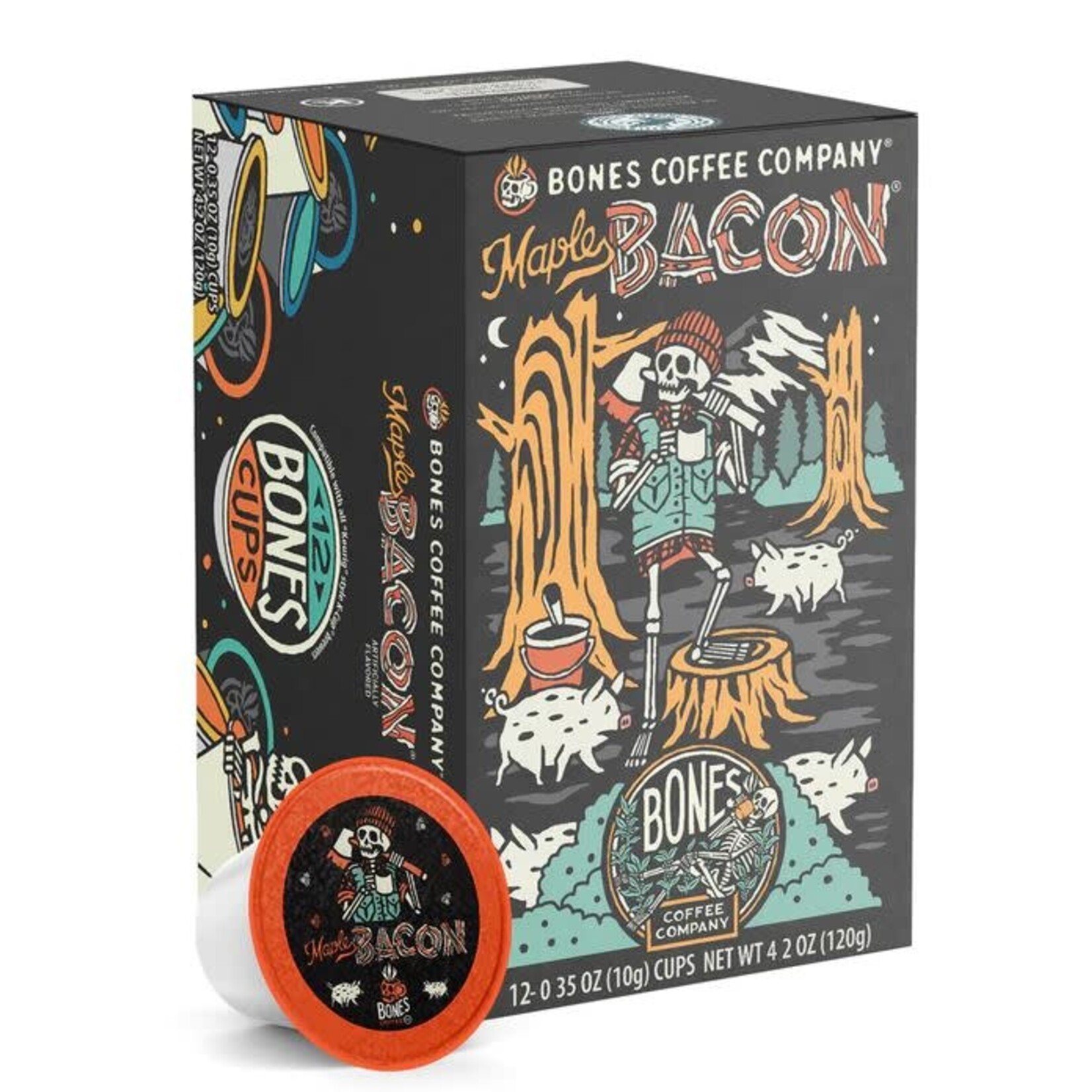 Bones Coffee: Maple Bacon Bones Cups 12ct