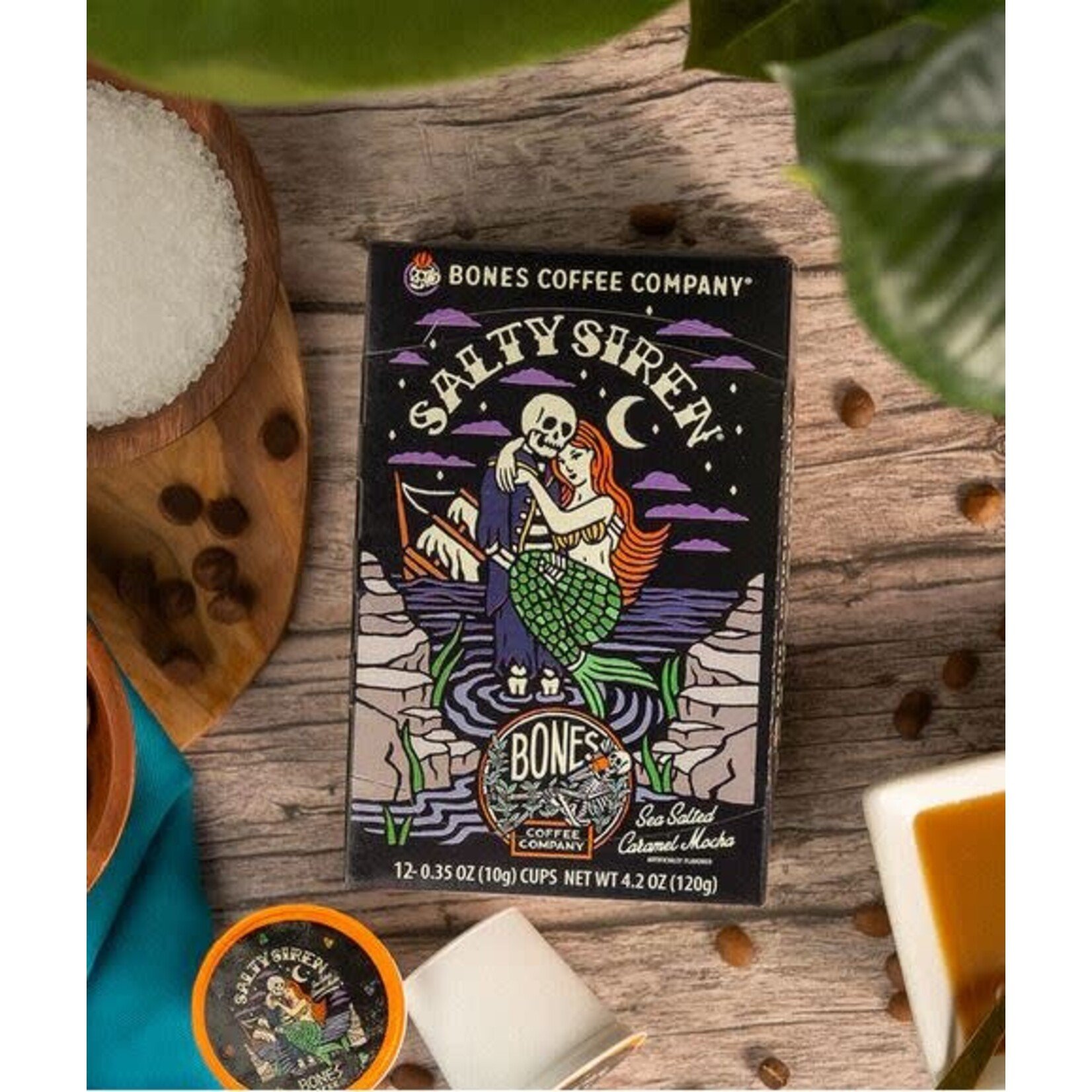 Bones Coffee Bones Coffee: Salty Siren Bones Cups 12 Count