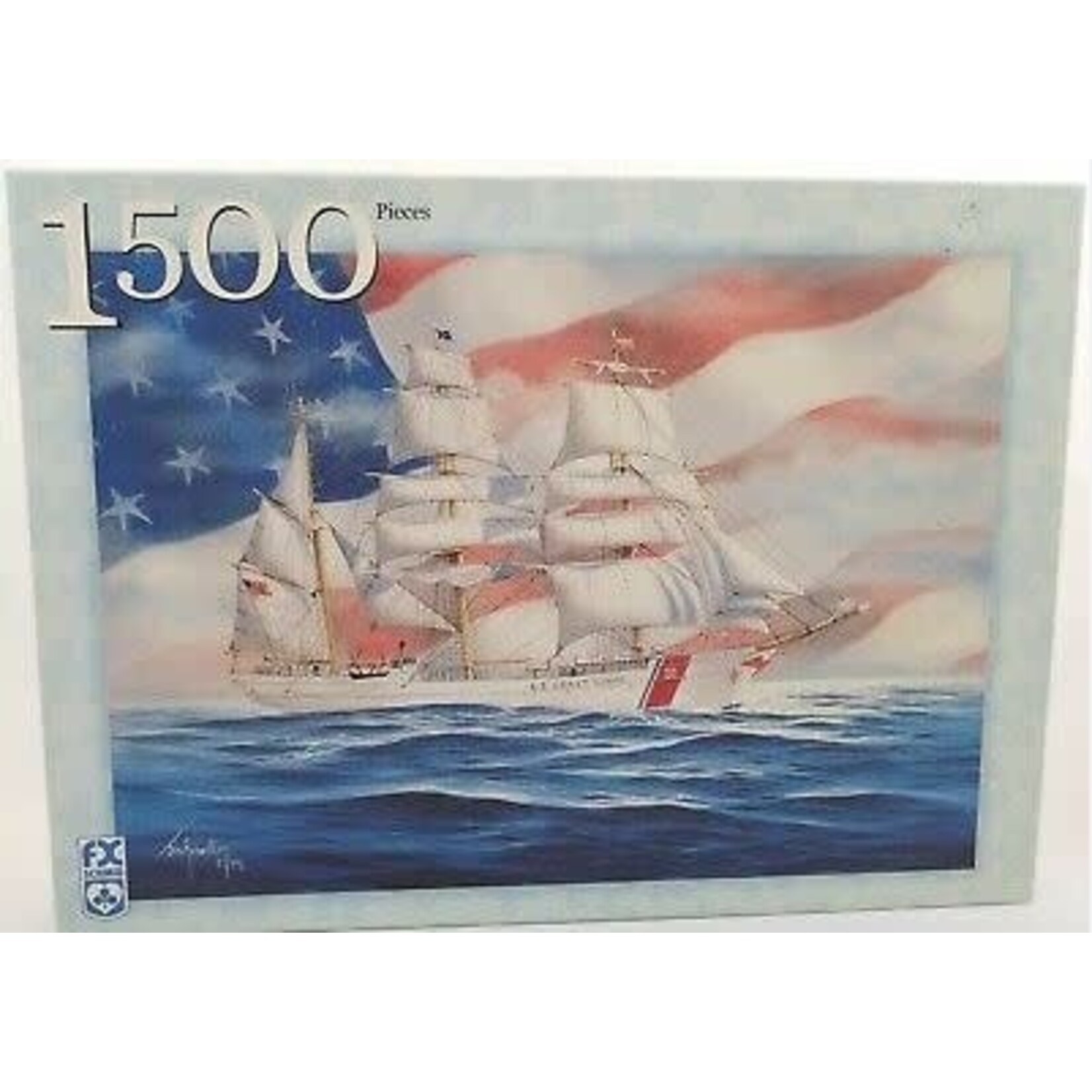 #18718 USCGC Eagle 1500 Piece Puzzle Dragon Cache Used Game