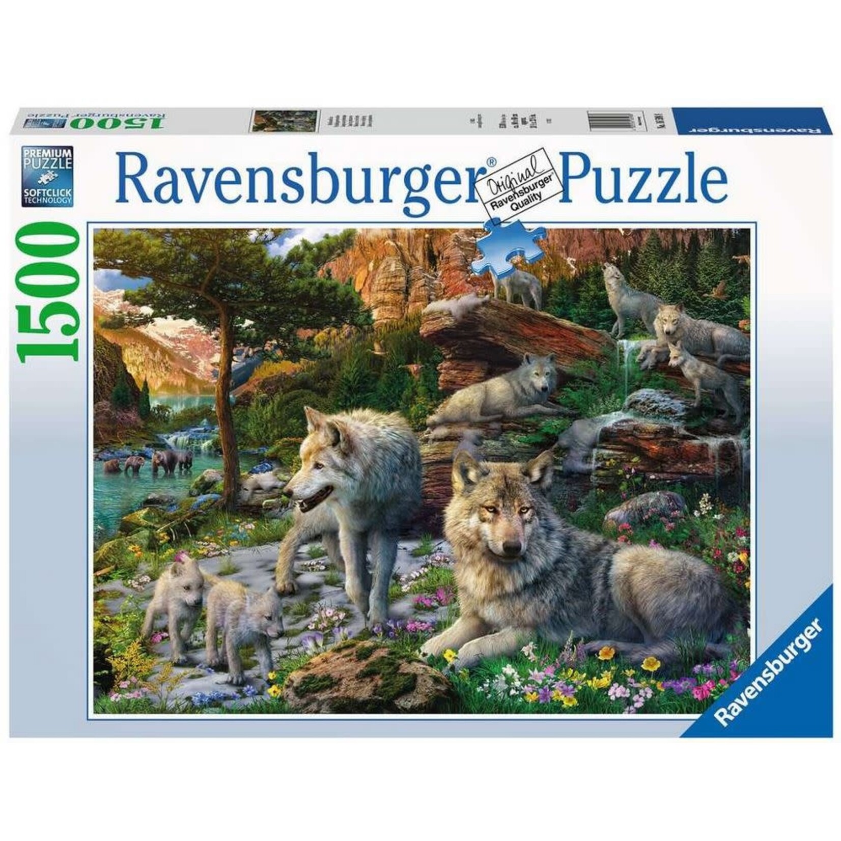 Wolves in Spring 1500 Piece Puzzle