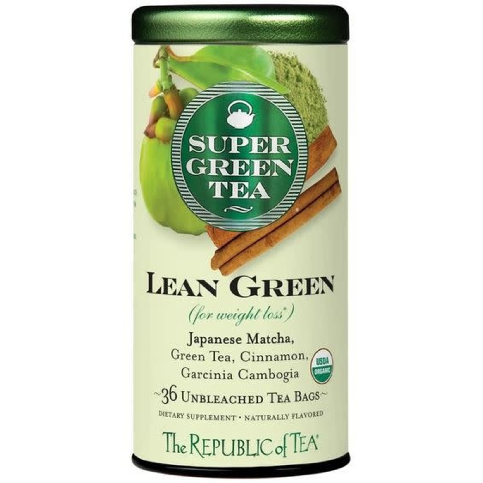 The Republic of Tea Tea: Organic Lean Green SuperGreen Tea (36 Tea Bags)