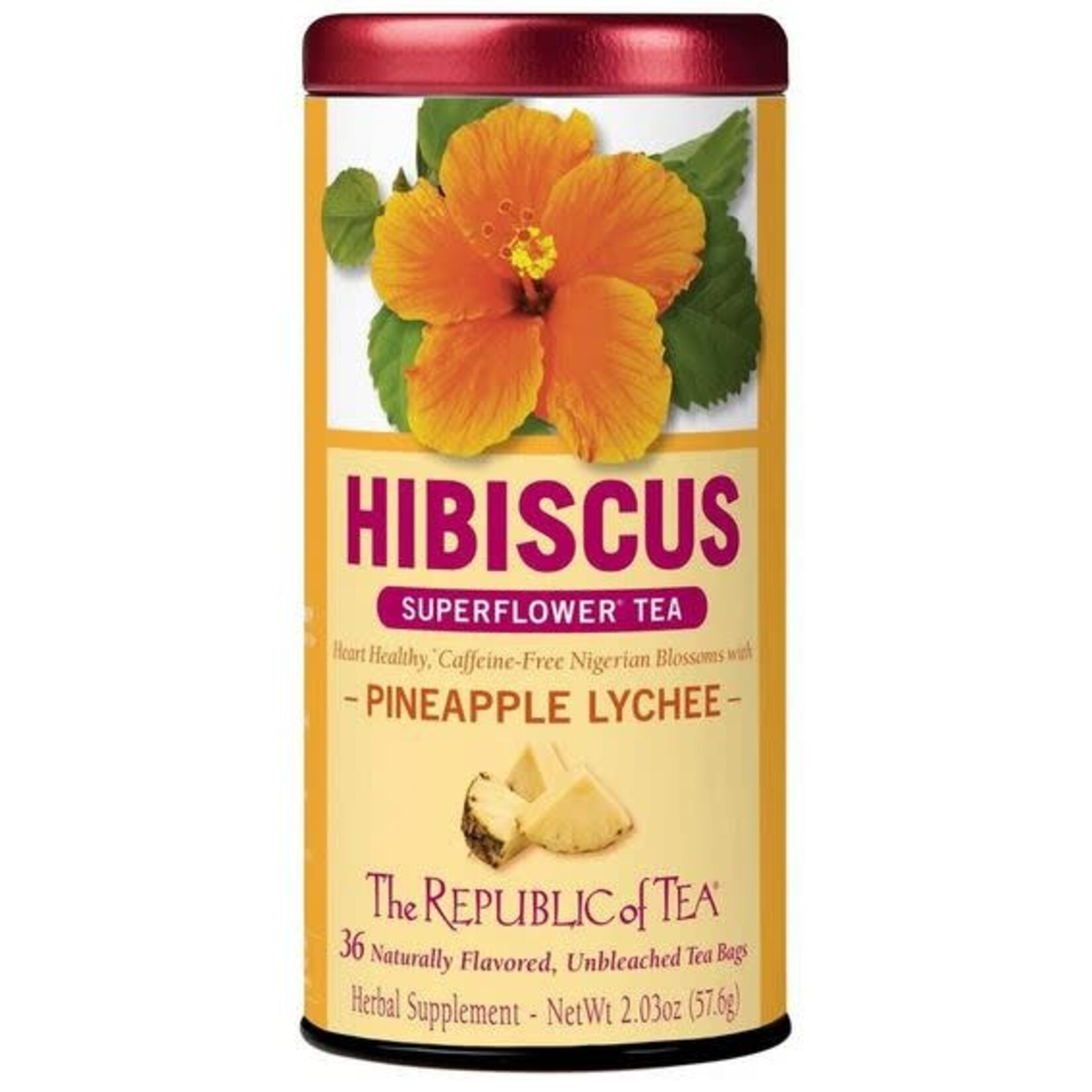 Tea: Pineapple Lychee Hibiscus Tea (36 Tea Bags)