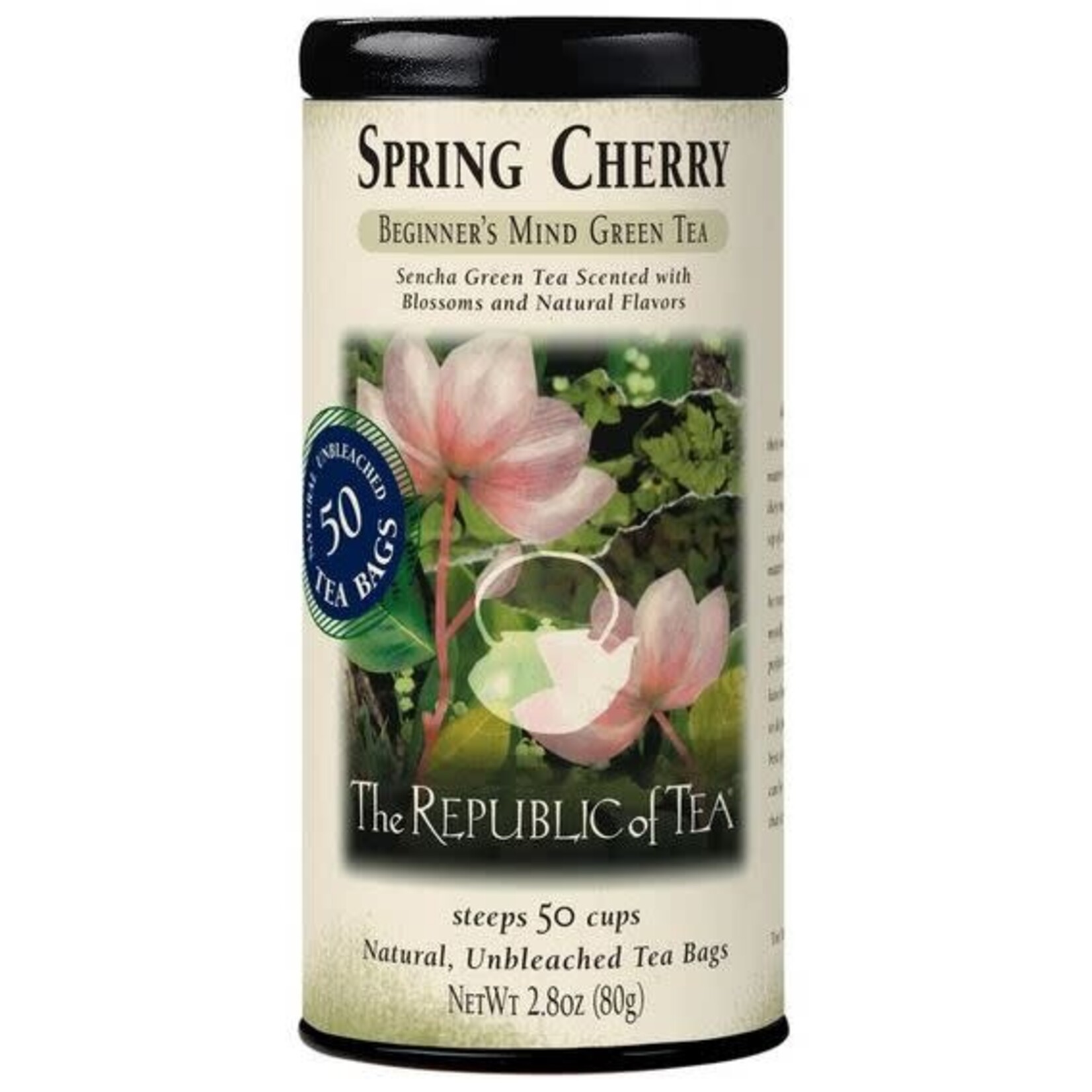 Tea: Spring Cherry Green Tea (50 Tea Bags)