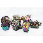 Foam Brain Metal Dice: Moonlit Lantern - Prismatic Flames | RPG Dice Set