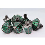 Foam Brain Metal Dice: Moonlit Lantern - Midnight Acidfire | RPG Dice Set