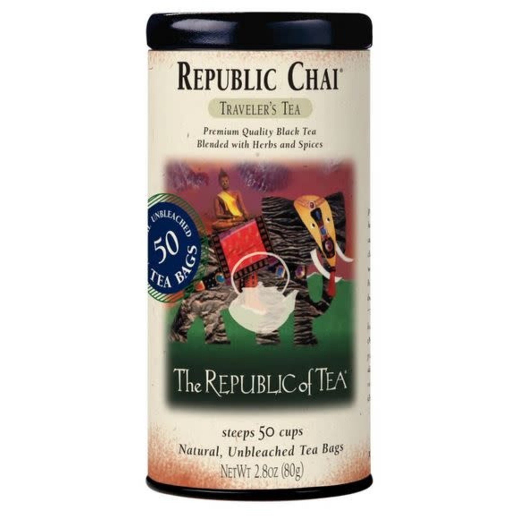 The Republic of Tea Tea: Republic Chai Black Tea (50 Tea Bags)
