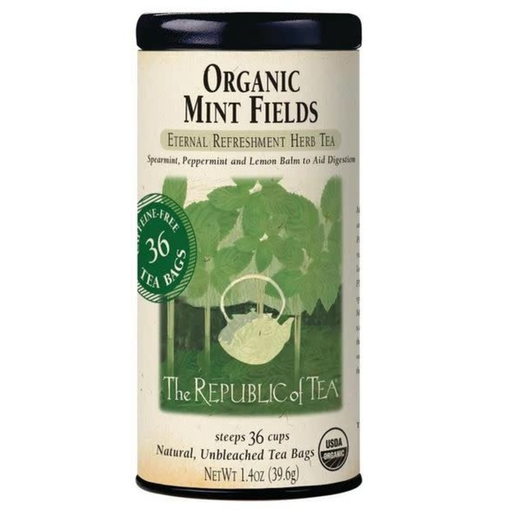 Tea: Organic USDA Mint Fields Herbal (36 Tea Bags)