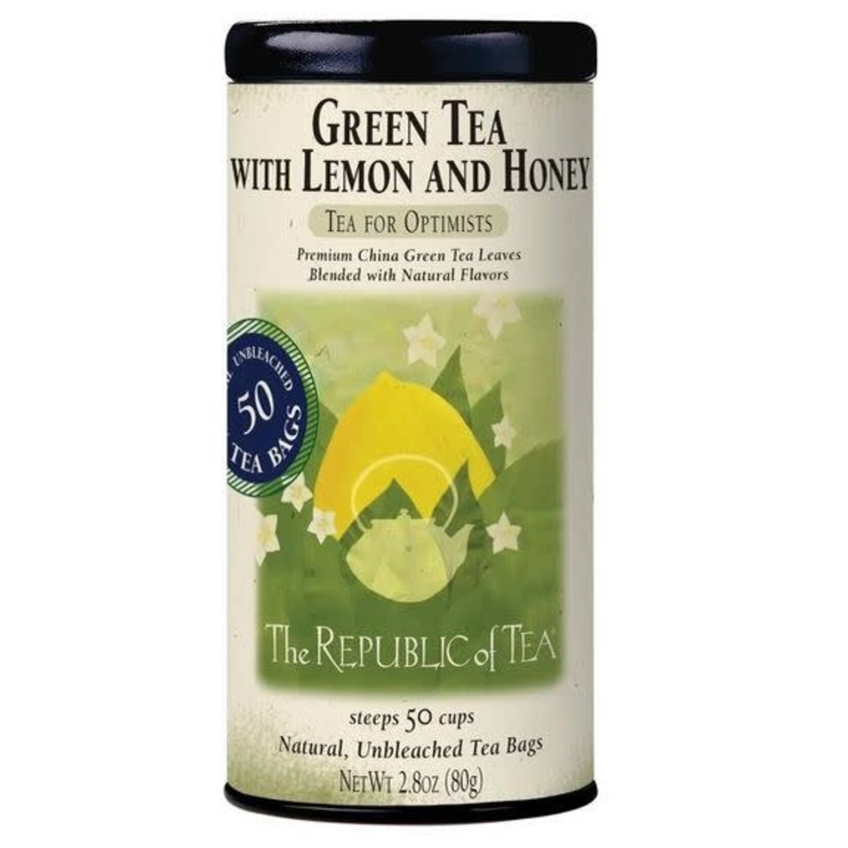 Tea: Green Tea with Lemon and Honey (50 Tea Bags)
