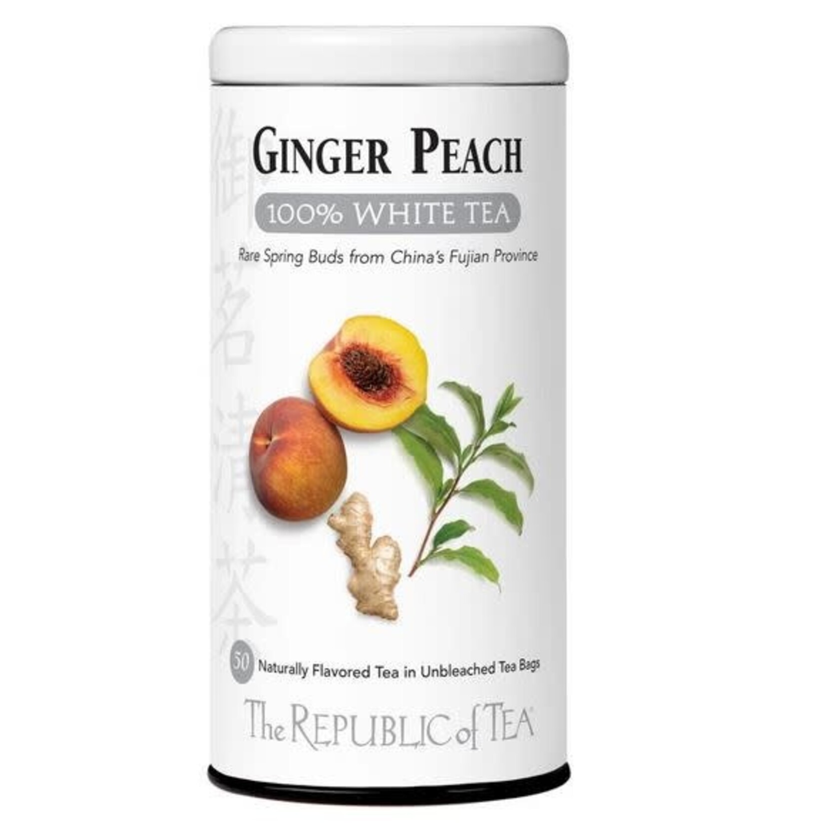 Tea: Ginger Peach 100% White Tea (50 Tea Bags)