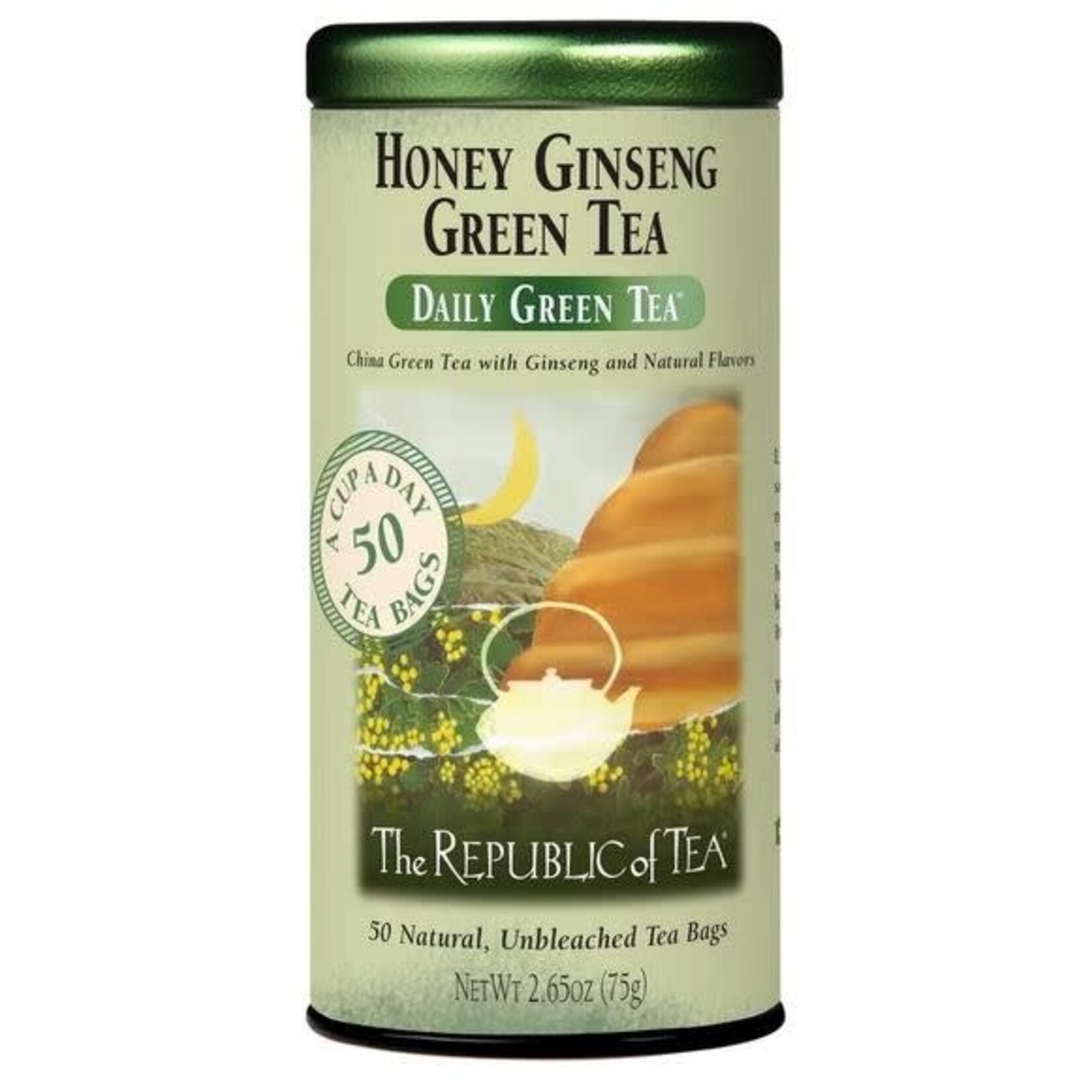 The Republic of Tea Tea: Honey Ginseng Green (50 Tea Bags)