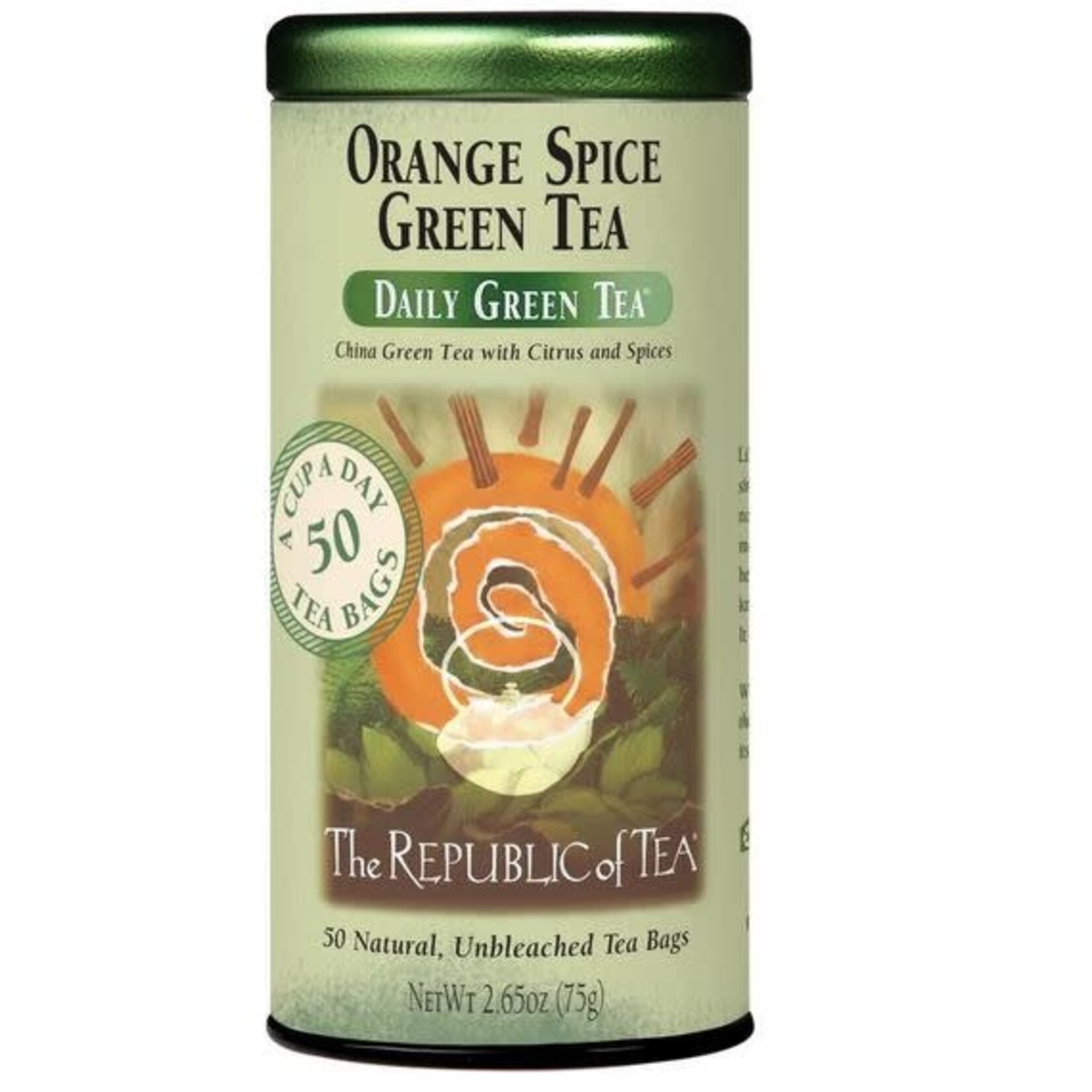 The Republic of Tea Tea: Orange Spice Green (50 Tea Bags)