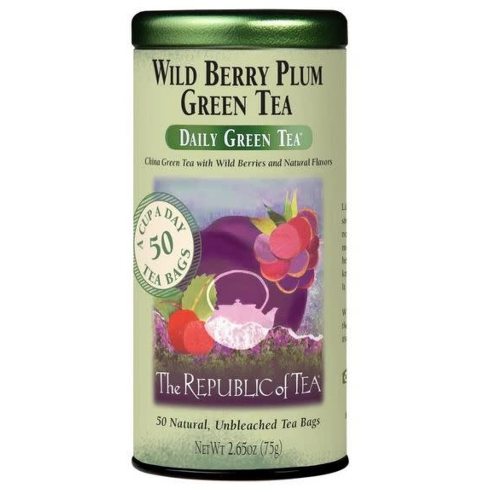 The Republic of Tea Tea: Wild Berry Plum Green (50 Tea Bags)