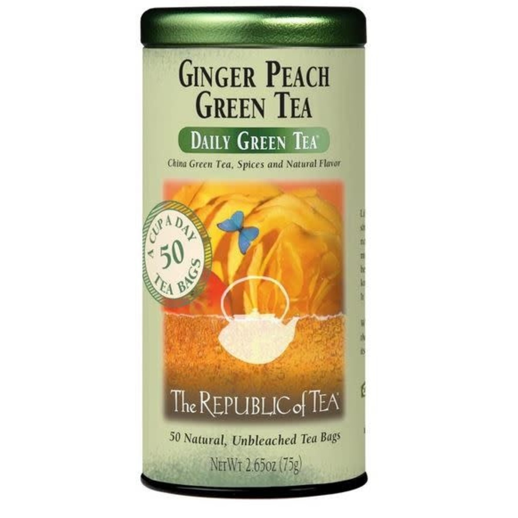 Tea: Ginger Peach Green Tea (50 Tea Bags)