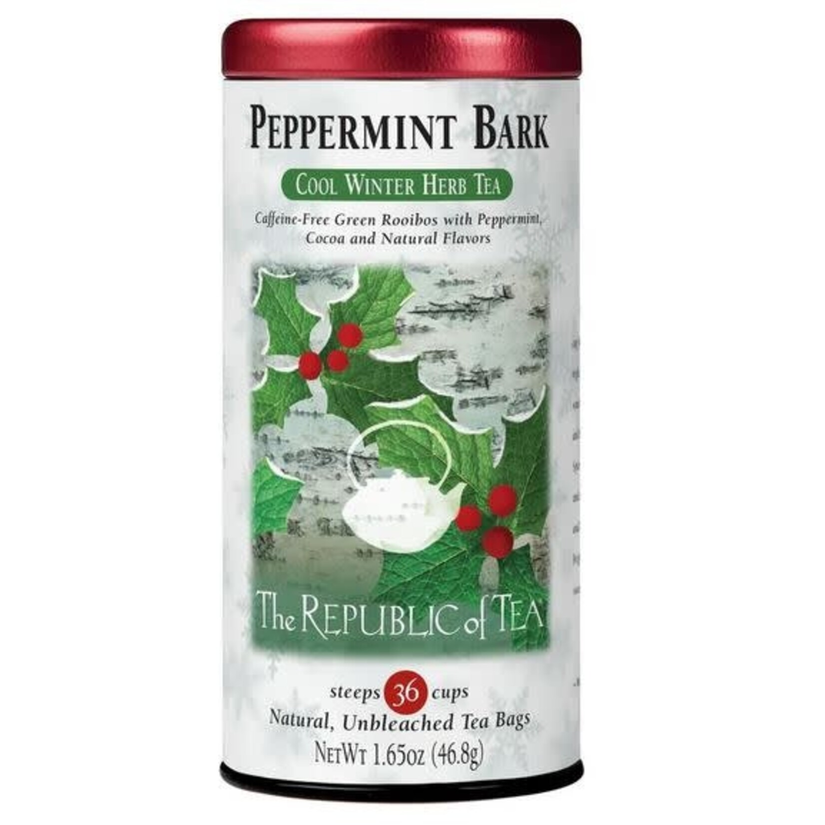 Tea: Peppermint Bark Cool Winter Herb Tea (36 Tea Bags)