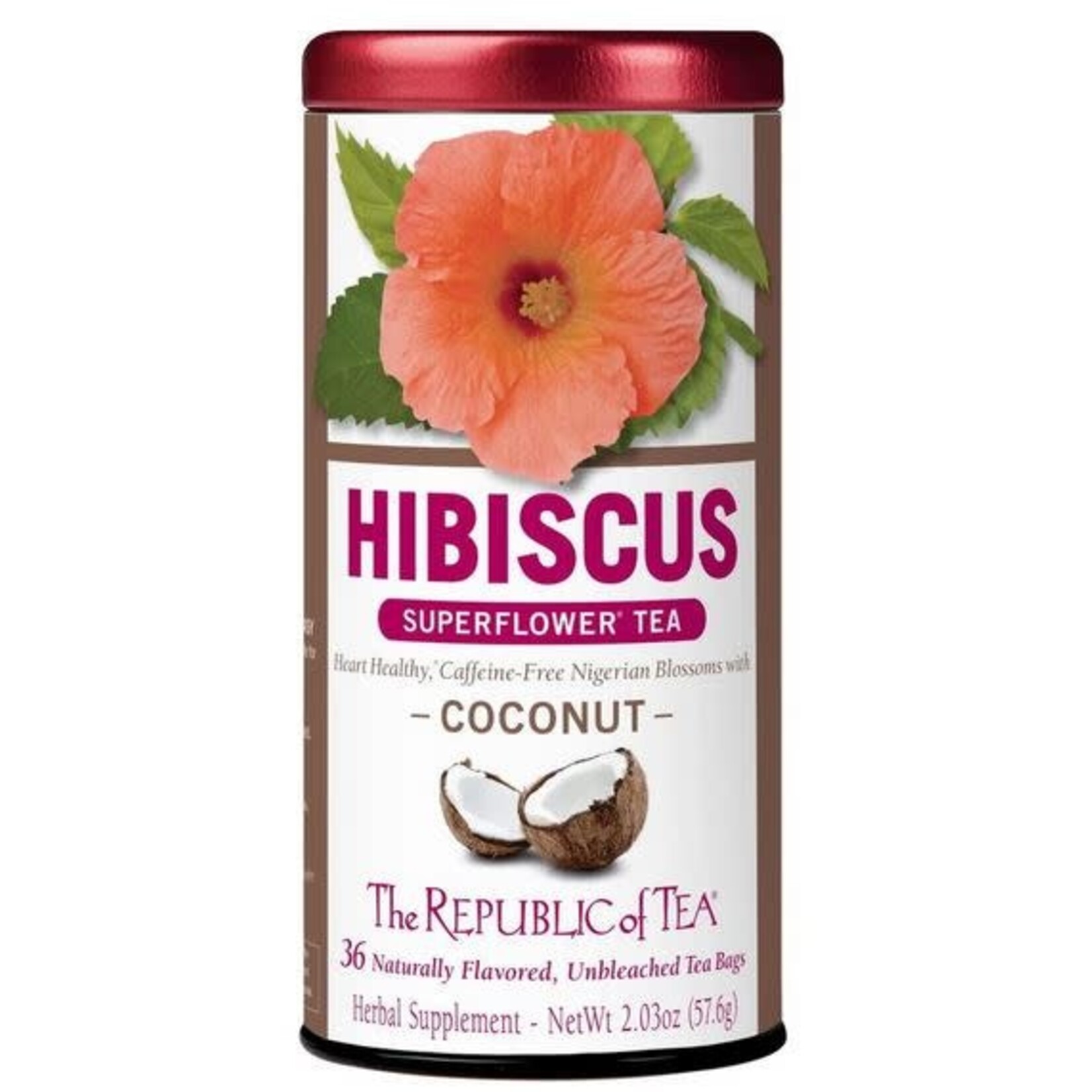 Tea: Coconut Hibiscus Tea (36 Tea Bags)