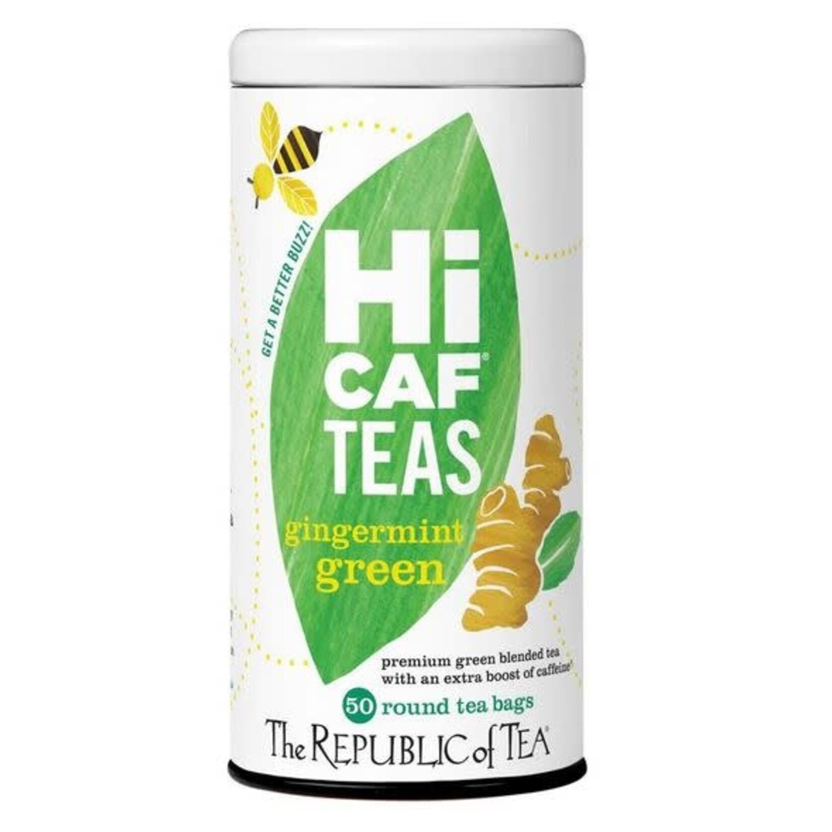 The Republic of Tea Tea: Hi Caf Ginger Mint Green Tea (50 Tea Bags)