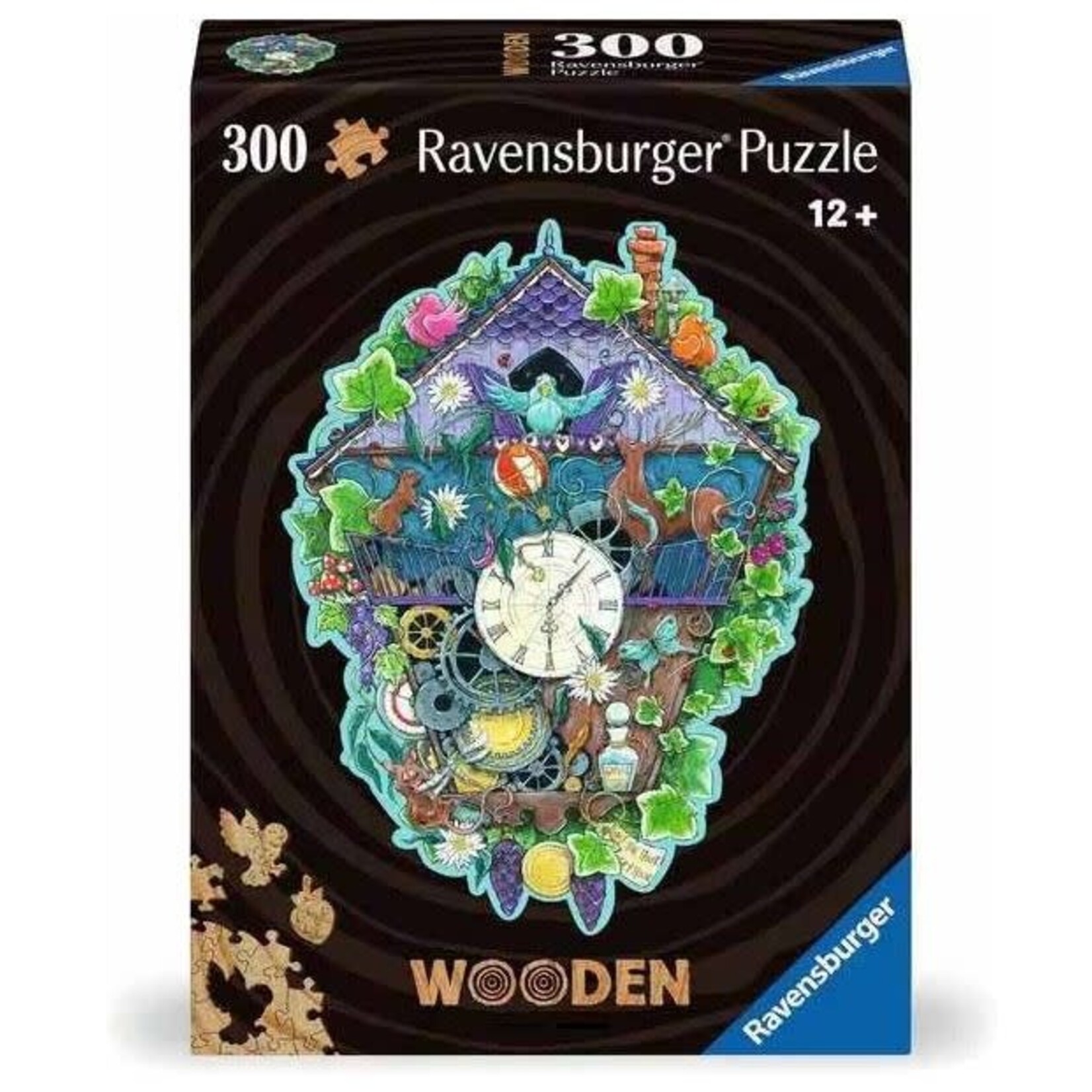 WOOD: Cuckoo Clock 300 Piece Wooden Shape Puzzle