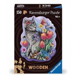 WOOD: Lovely Cat 150 Piece Wooden Shape Puzzle