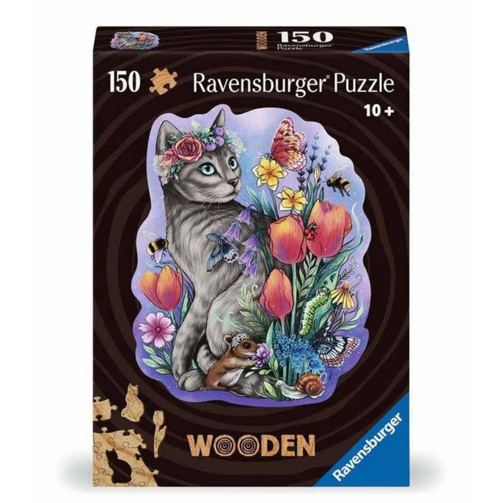 WOOD: Lovely Cat 150 Piece Wooden Shape Puzzle