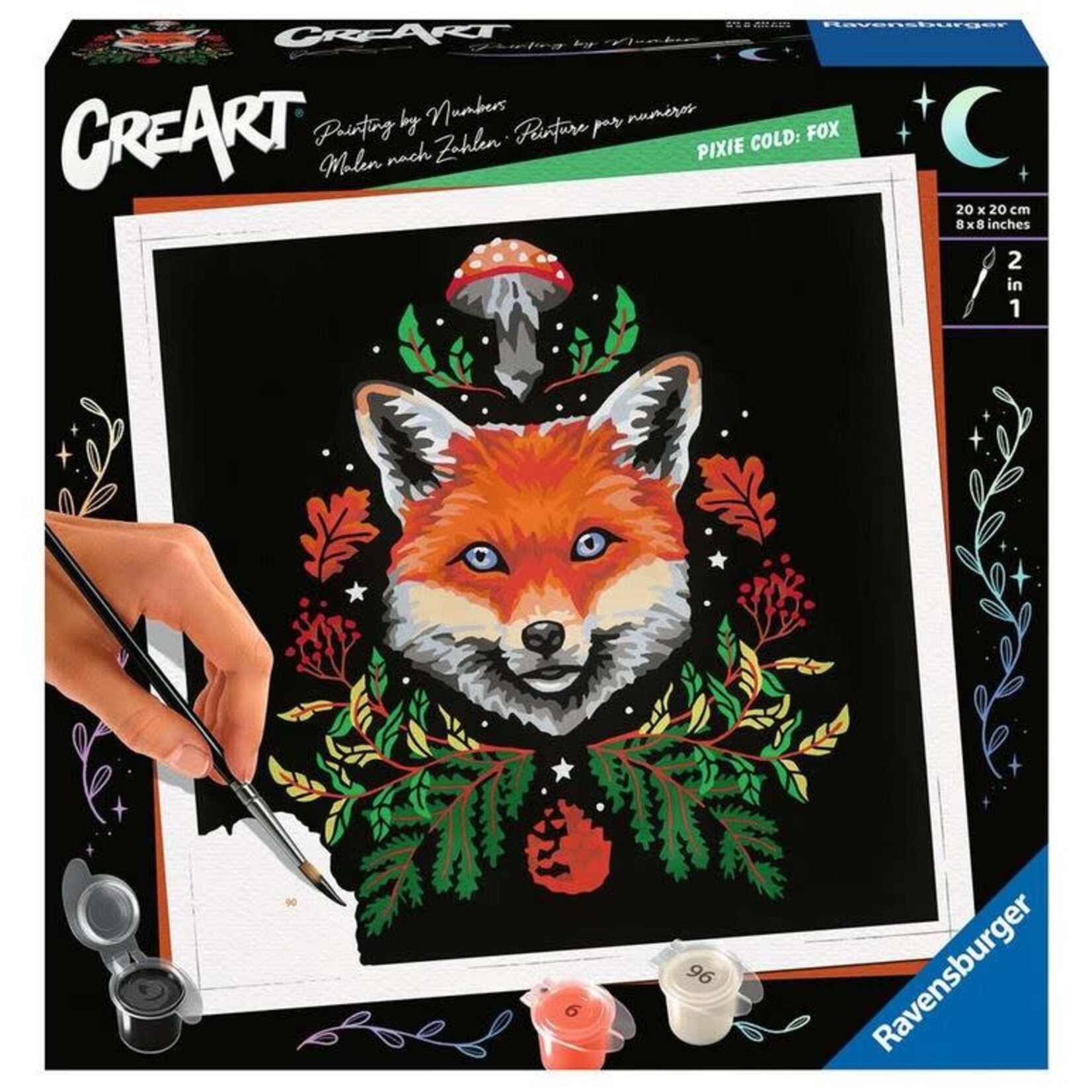 CreArt Pixie Cold: Fox 8x8 Paint by Number