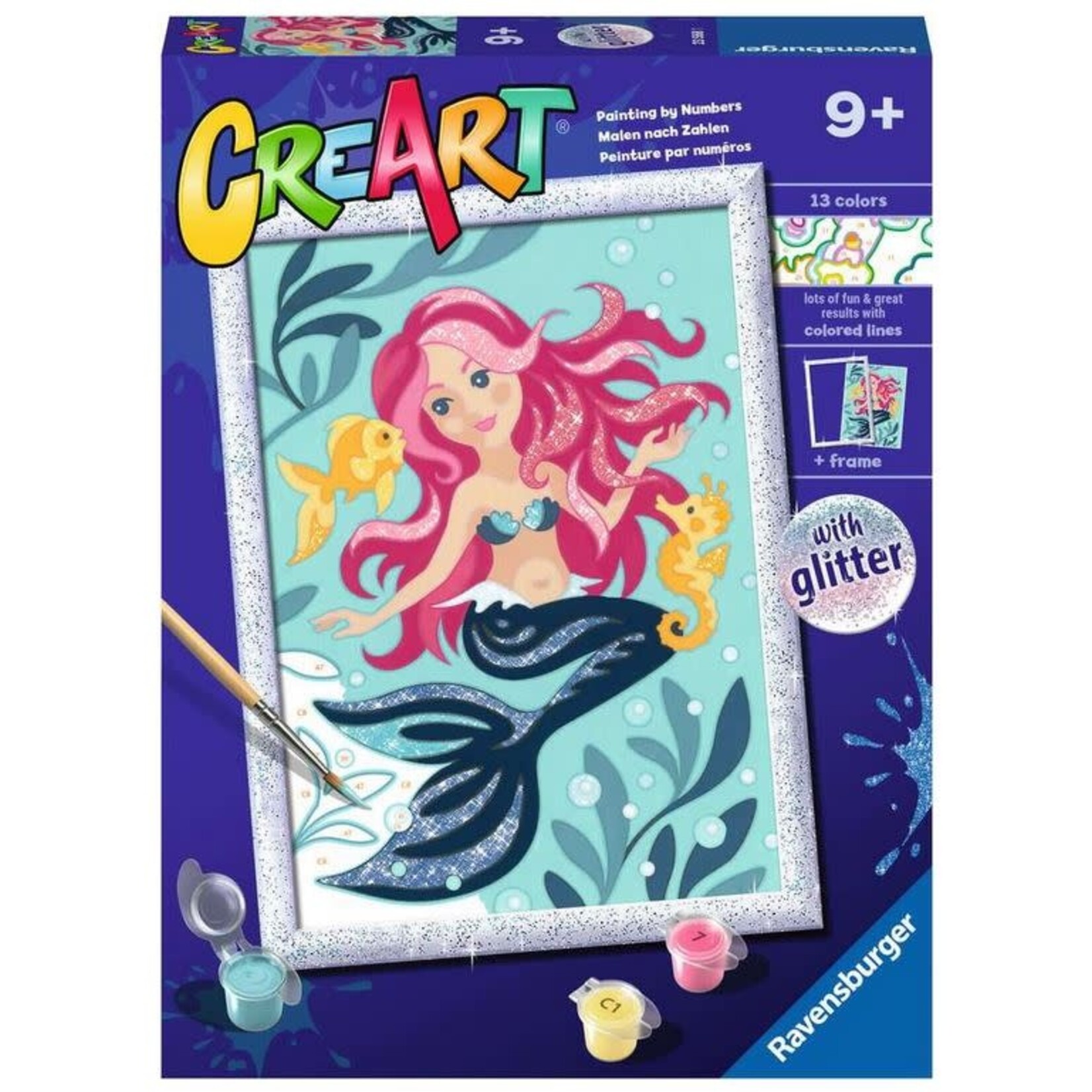 CreArt: Enchanting Mermaid with Glitter 7x10 Paint by Number