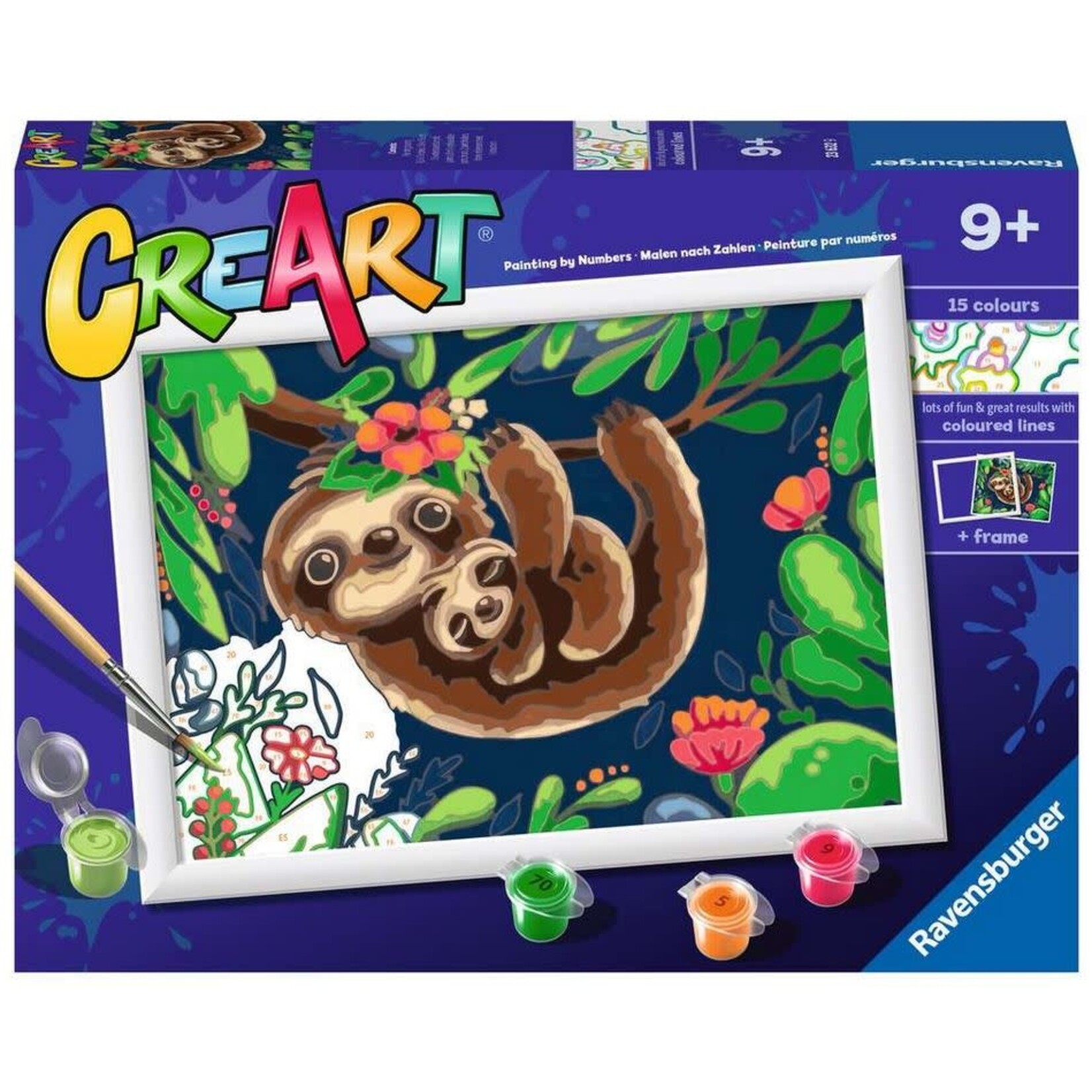 CreArt: Sweet Sloths 7x10 Paint by Number