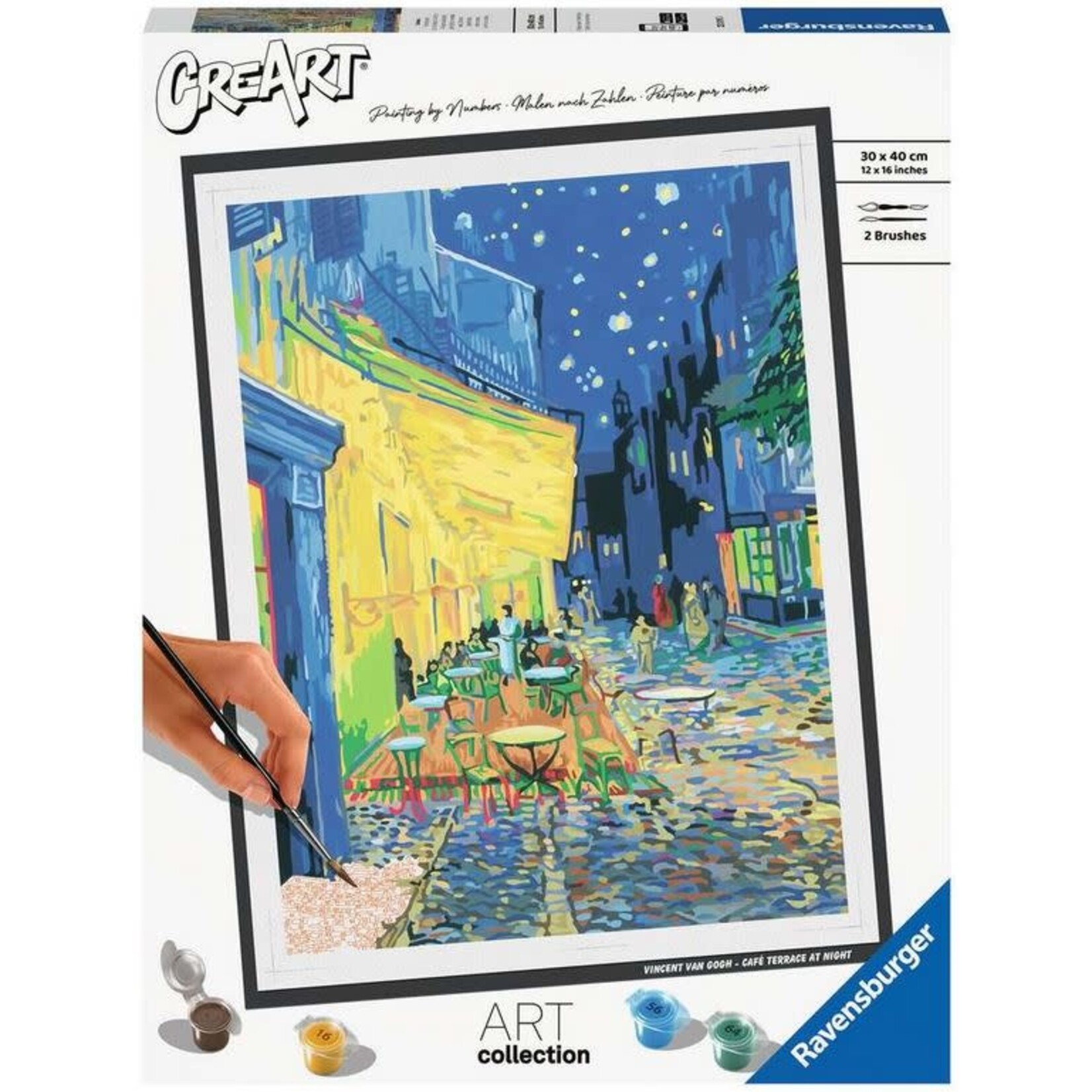 CreArt: Van Goh Cafe Terrace at Night 12x16 Paint by Number