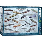 #18881 WWII Warships 1000 Piece Puzzle Dragon Cache Used Game