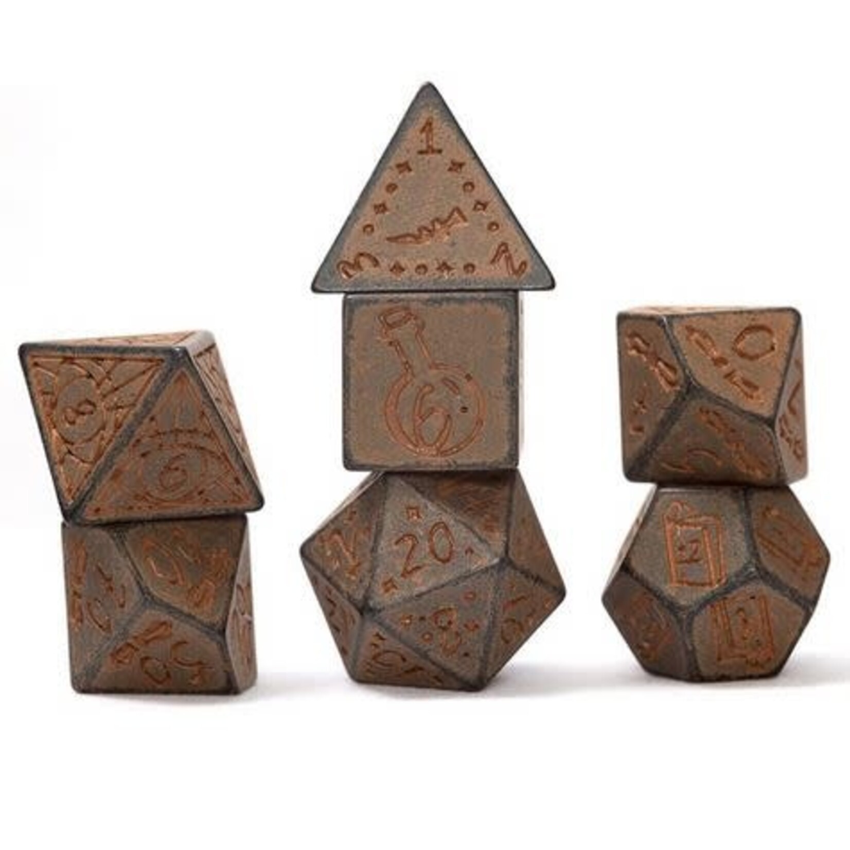 Sirius Dice: Illusory Stone Granite | 7 Die Polyhedral Set | SDZ002303