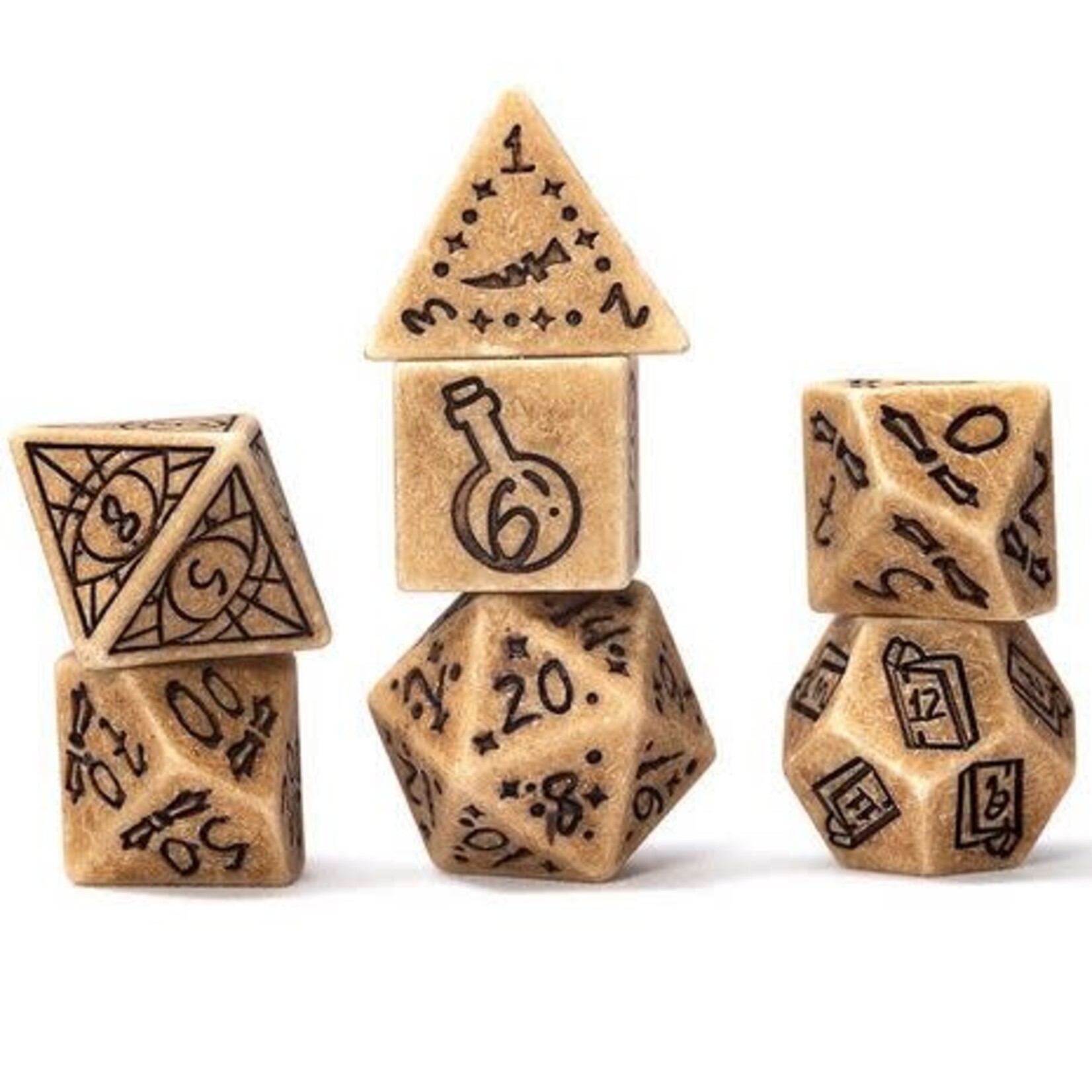 Sirius Dice: Illusory Stone Sandstone | 7 Die Polyhedral Set | SDZ002302