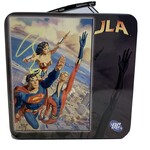 #19224 DC JLA: Up and Away 1000 Pc Puzzle in Collectors Tin Dragon Cache Used Game