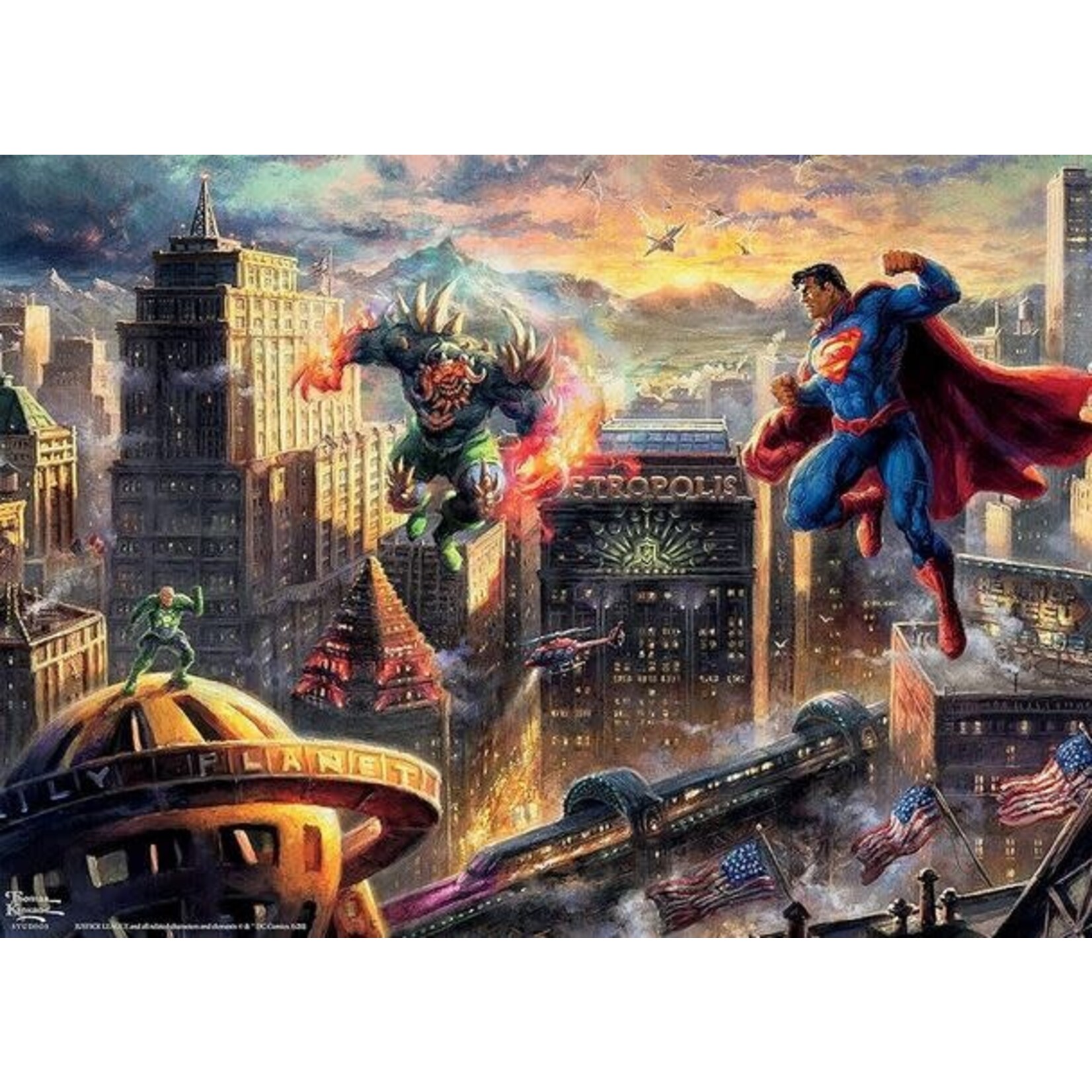 #19302 Superman Man of Steel Kinkade Puzzle Dragon Cache Used Game