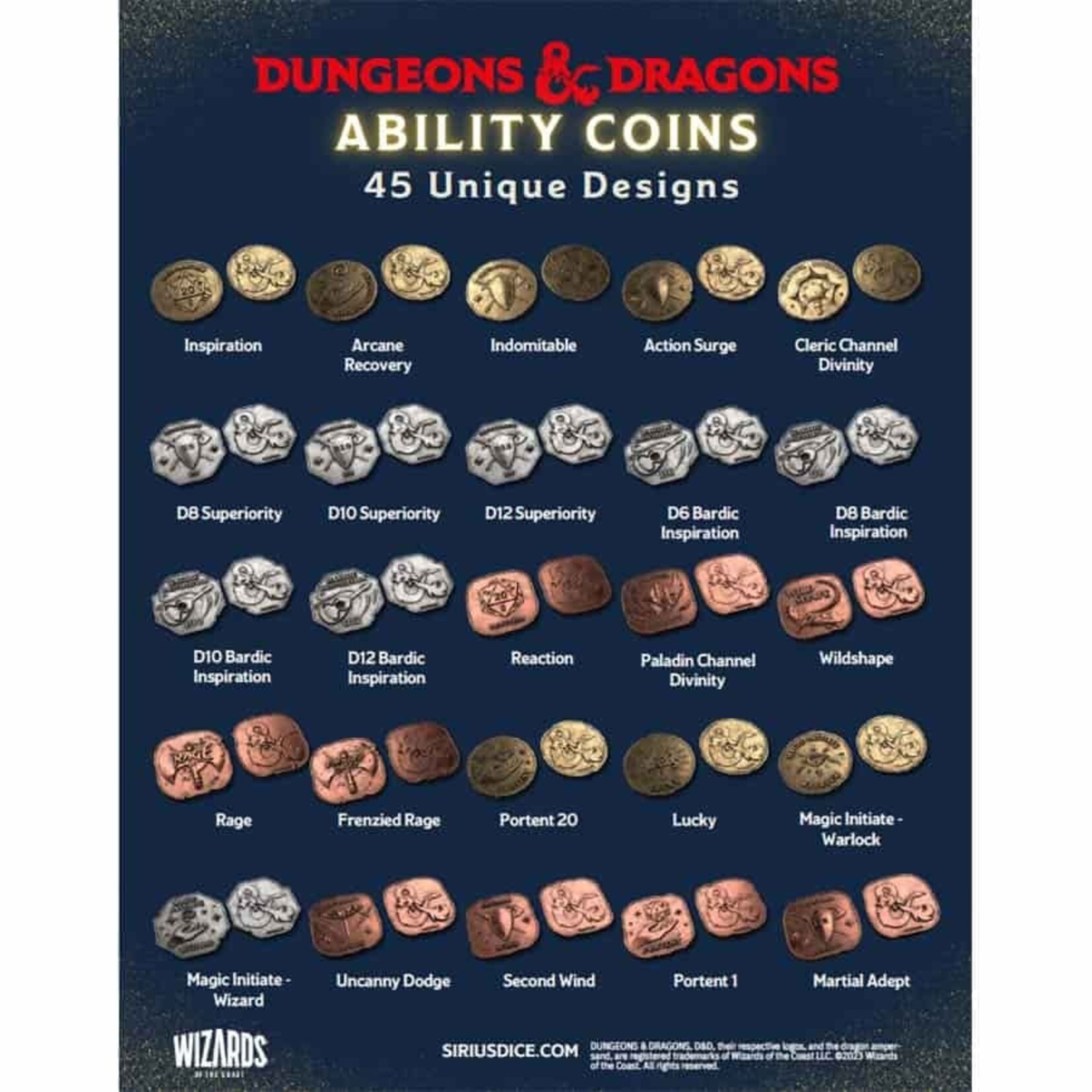 Acererak's Treasure: Gold Edition Treasure Pack (Metal Coin, Dice Bag and Polyhedral Dice Set)