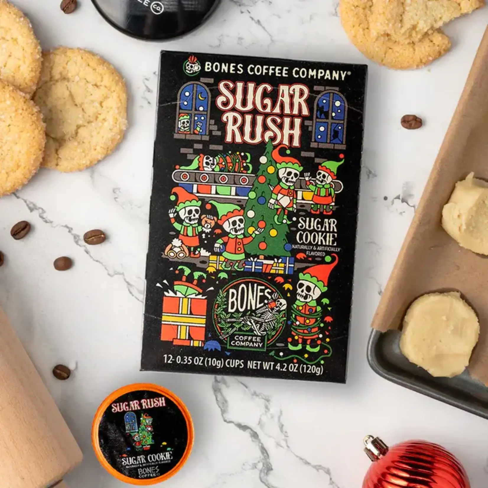 Bones Coffee: Sugar Rush Christmas Bones Cups 12ct