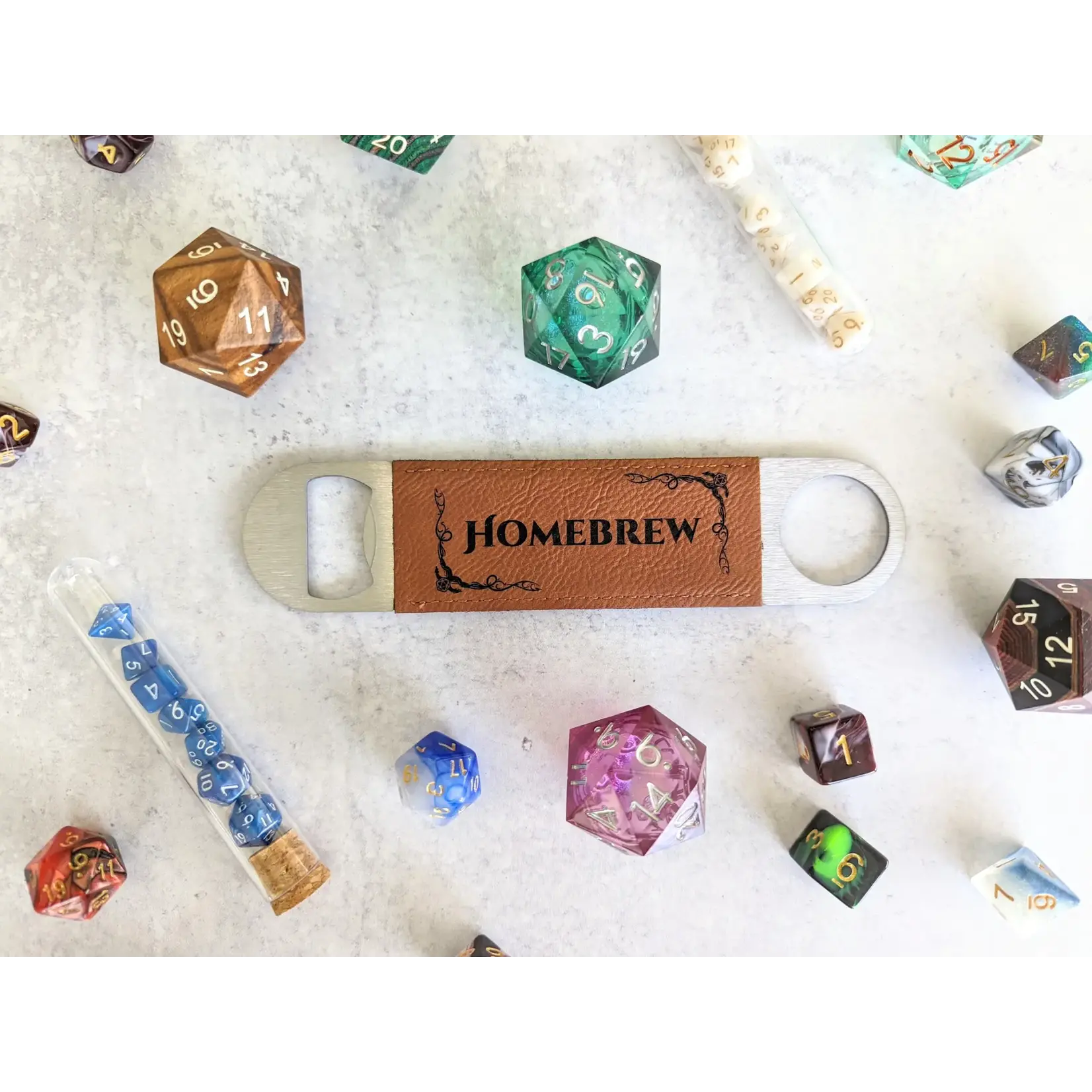 Vegan Leather Bottle Opener: Homebrew - Chestnut